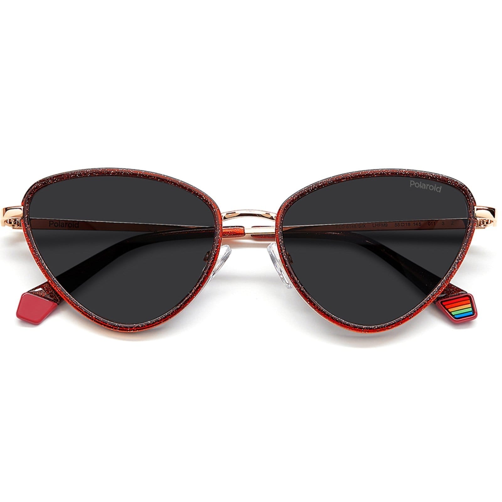 Vista 2 Óculos de Sol Polaroid PLD 6148/S/X LHF - 55 Vermelho Polaroid incolor