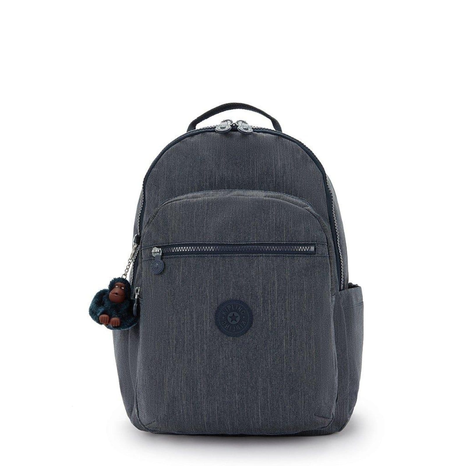 Vista principal Mochila Kipling Seoul College Extra Marine Navy Kipling azul marinho marine