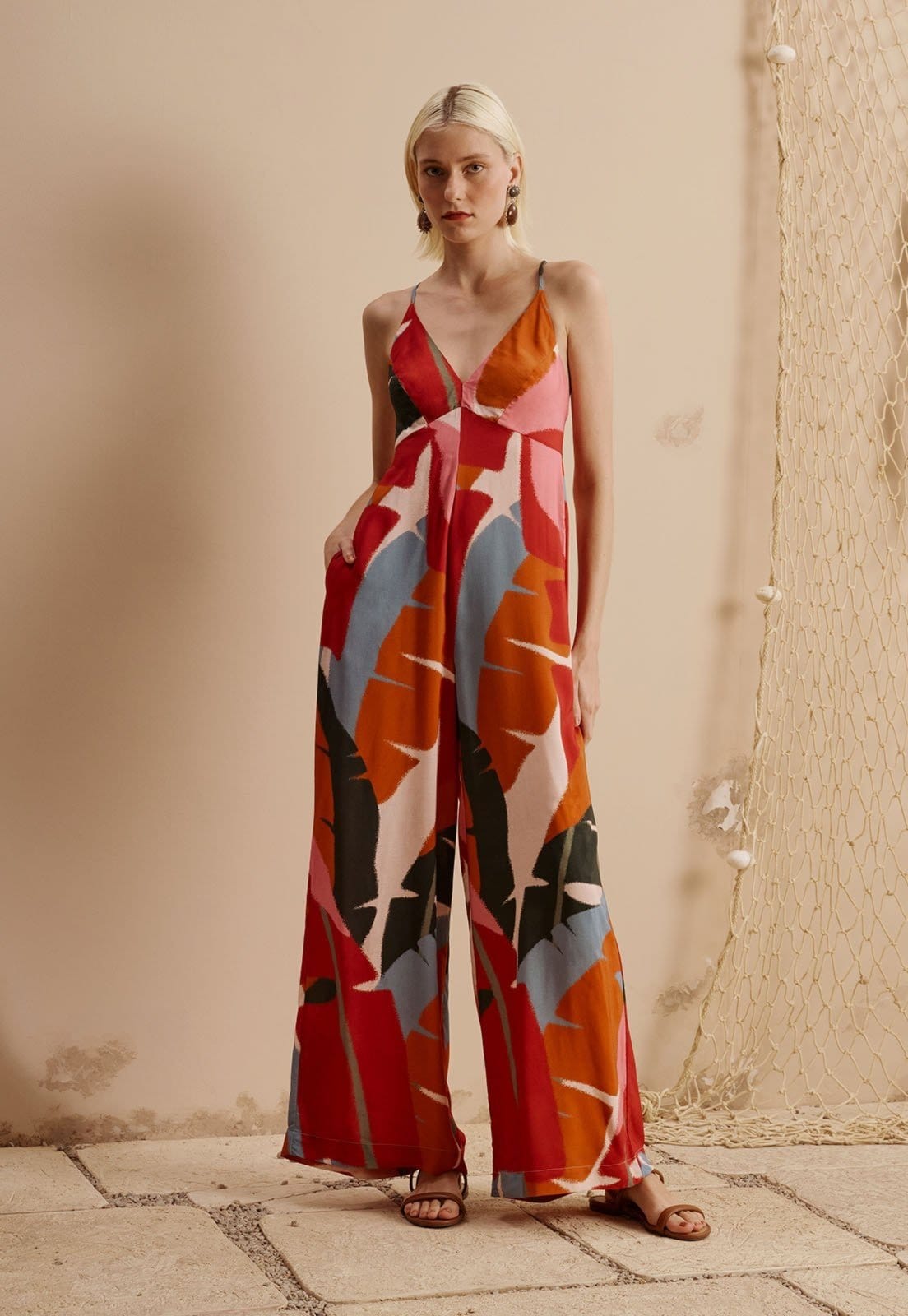 Macacão Pantalona Estampado Igapo