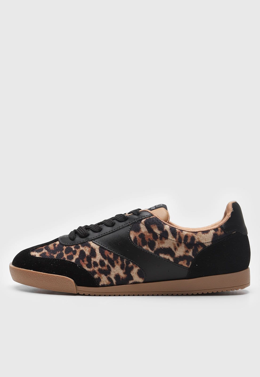 Vista principal Tênis Via Uno Animal Print Onça VIA UNO preto