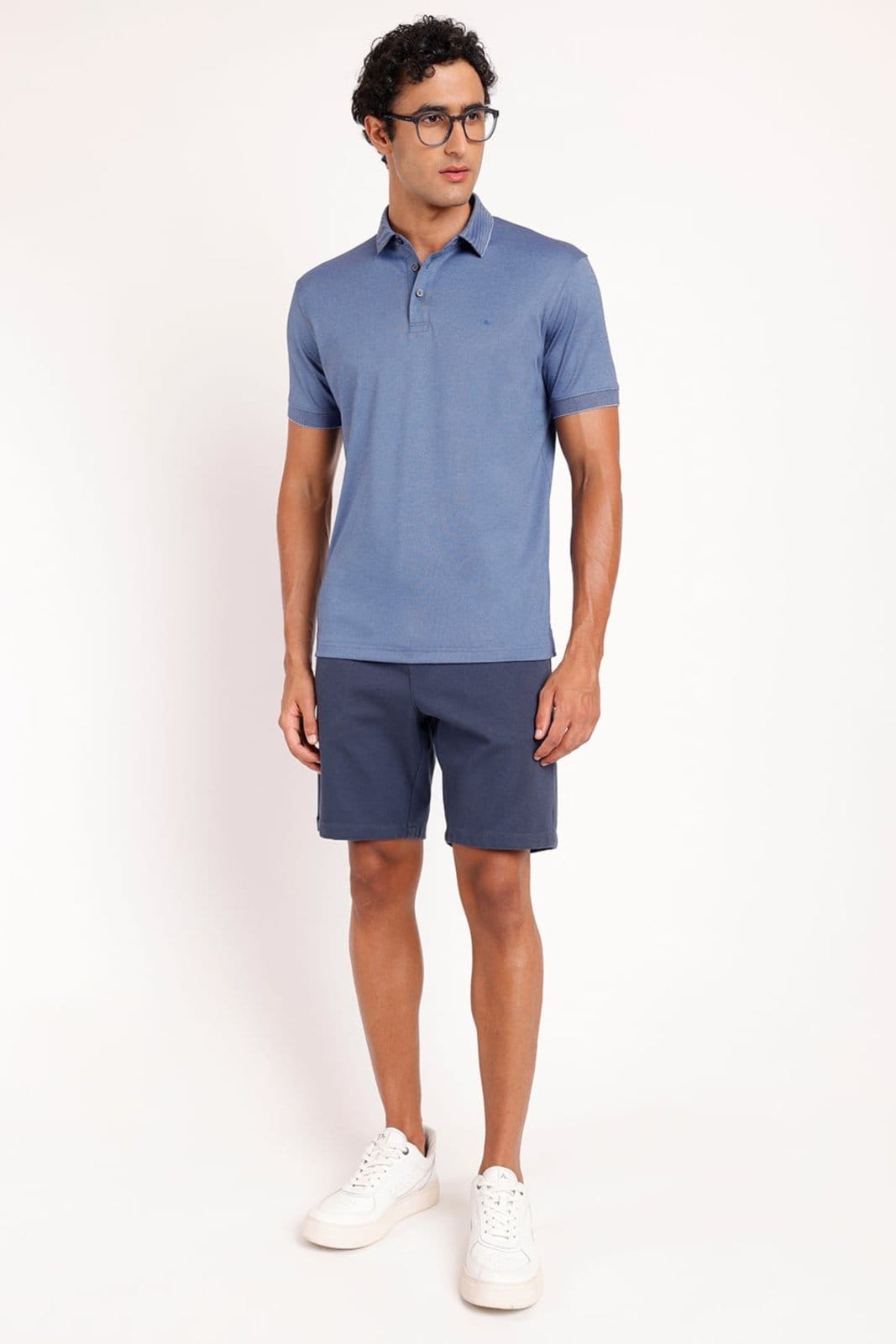 Vista 2 Bermuda Aramis Chino Color Comfort Marinho Aramis azul marinho