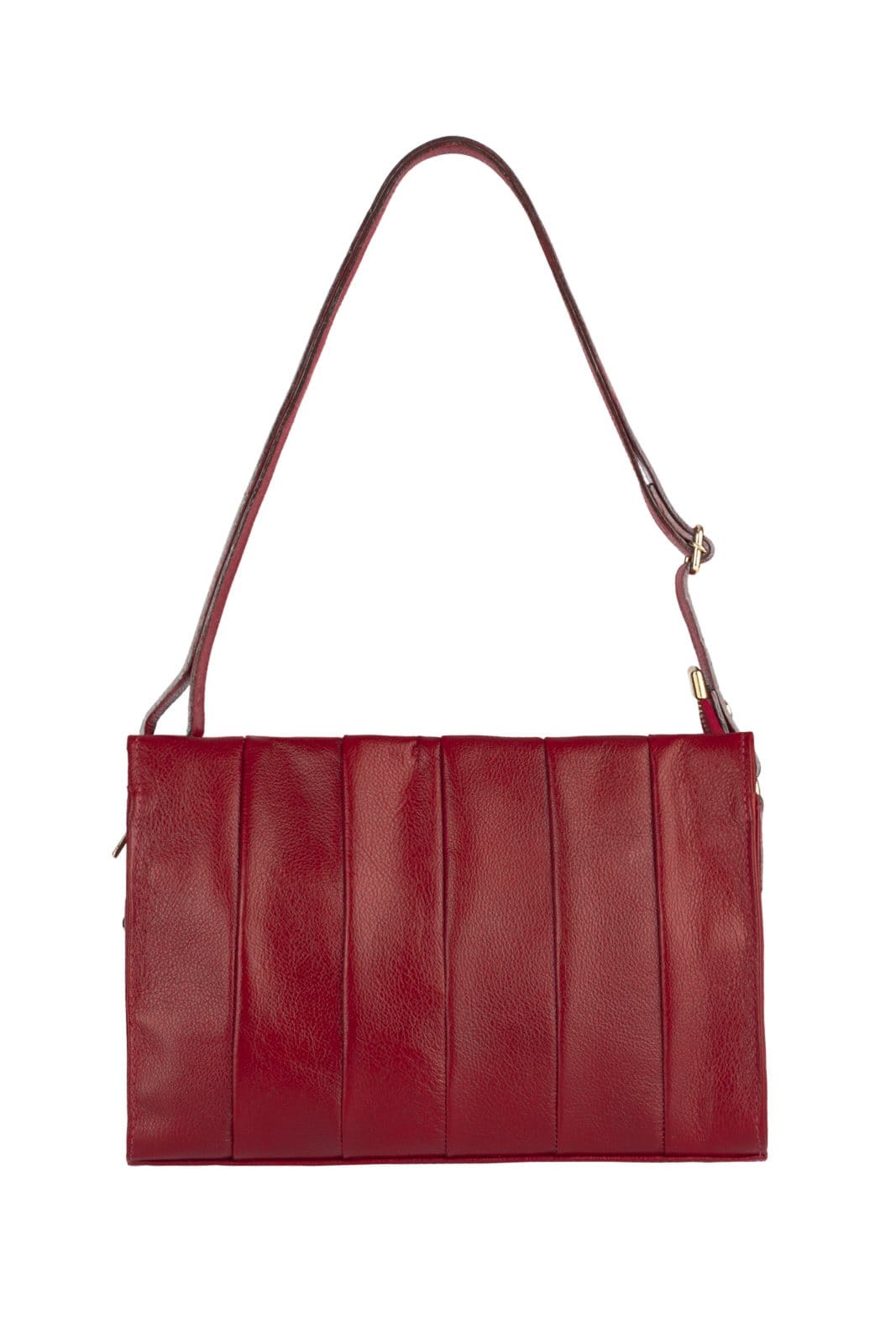 Bolsa de couro liso tiracolo Barbara