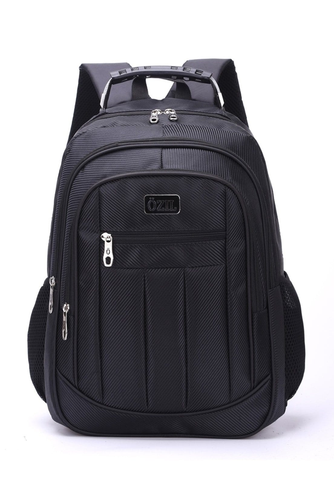 Vista principal Mochila Masculina Trabalho Bolsa Faculdade Notebook Resistente Ozil preto
