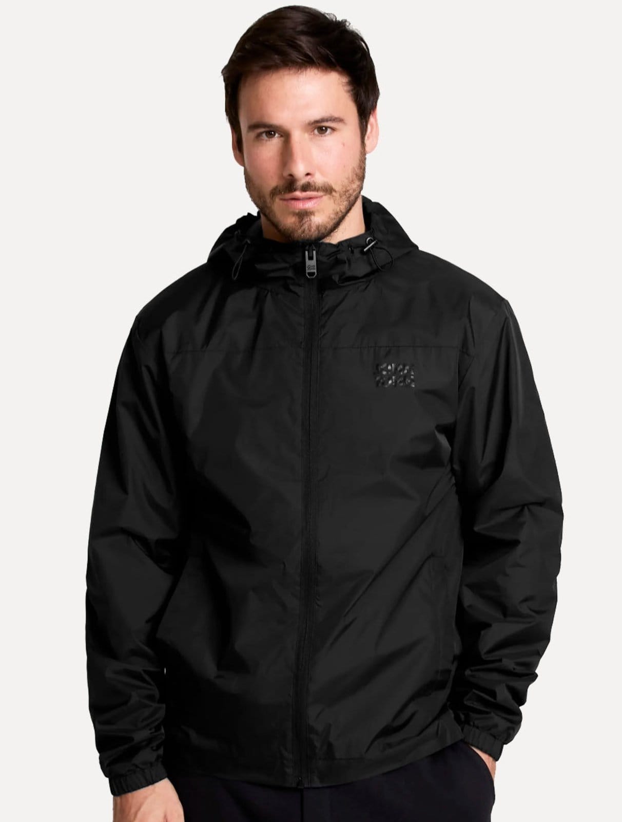 Vista principal Jaqueta John John Masculina Reta Theo Preta John John preto