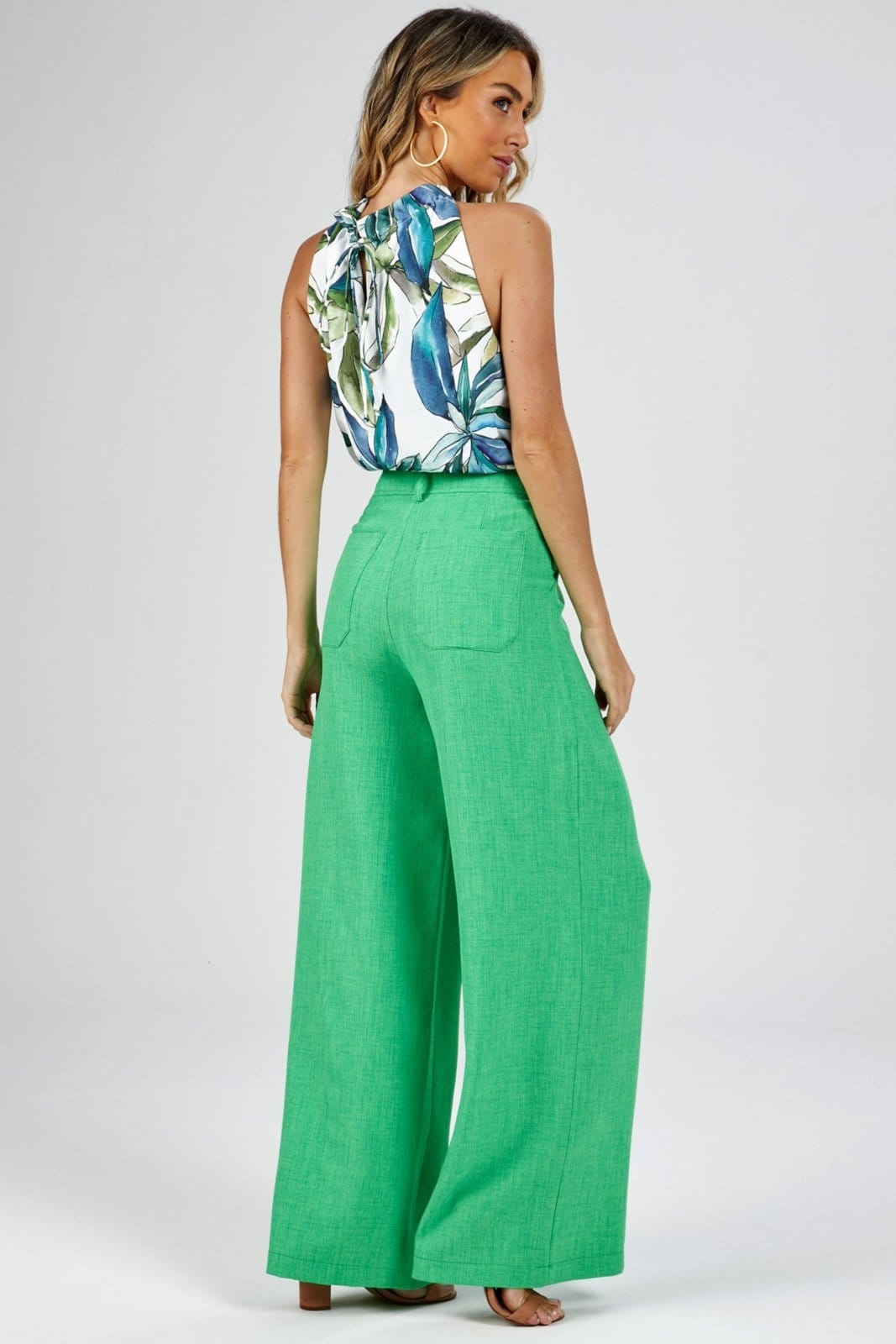 Vista 2 Calça PKS Wide Leg Claro PKS verde