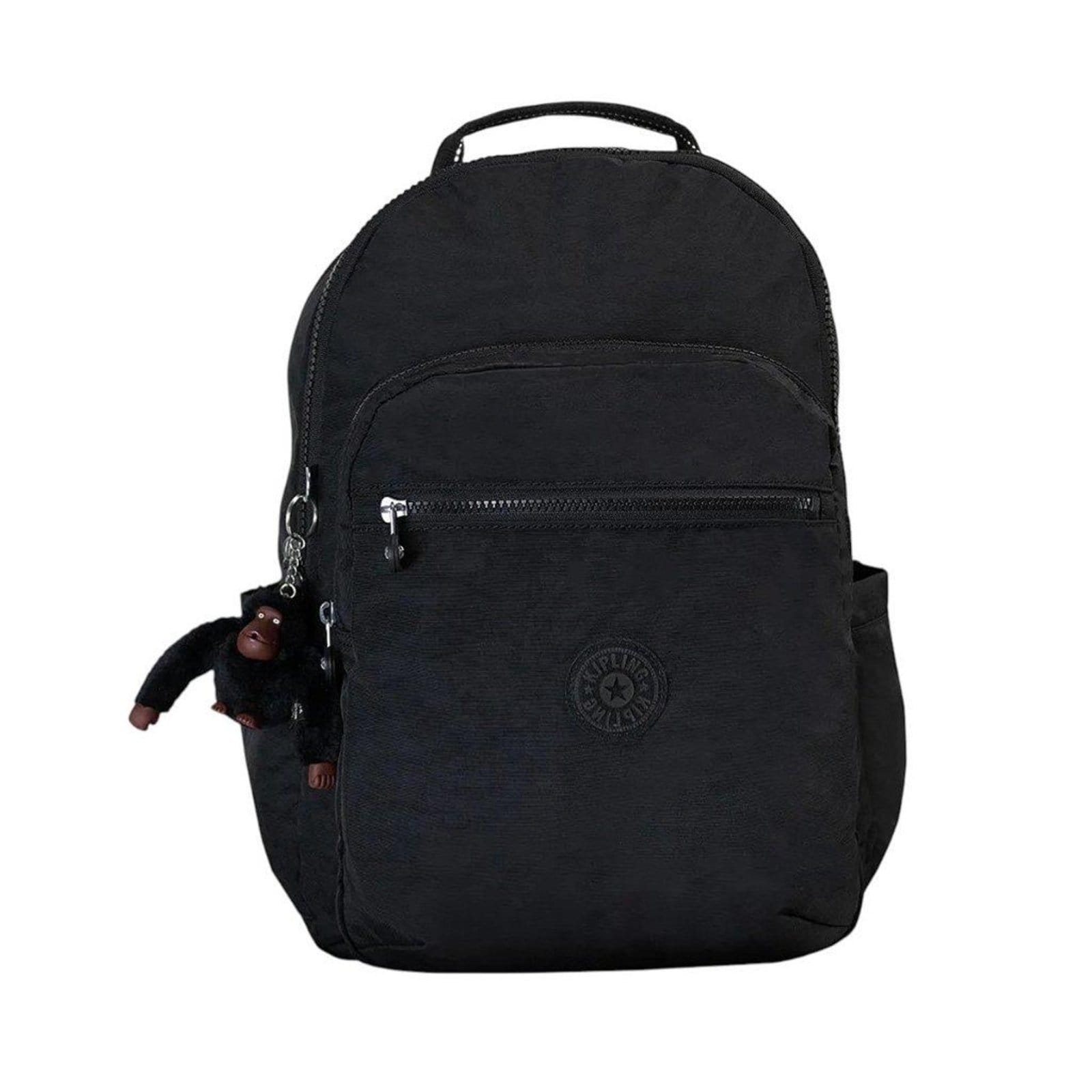 Mochila Kipling Seoul College Extra True Black Preto