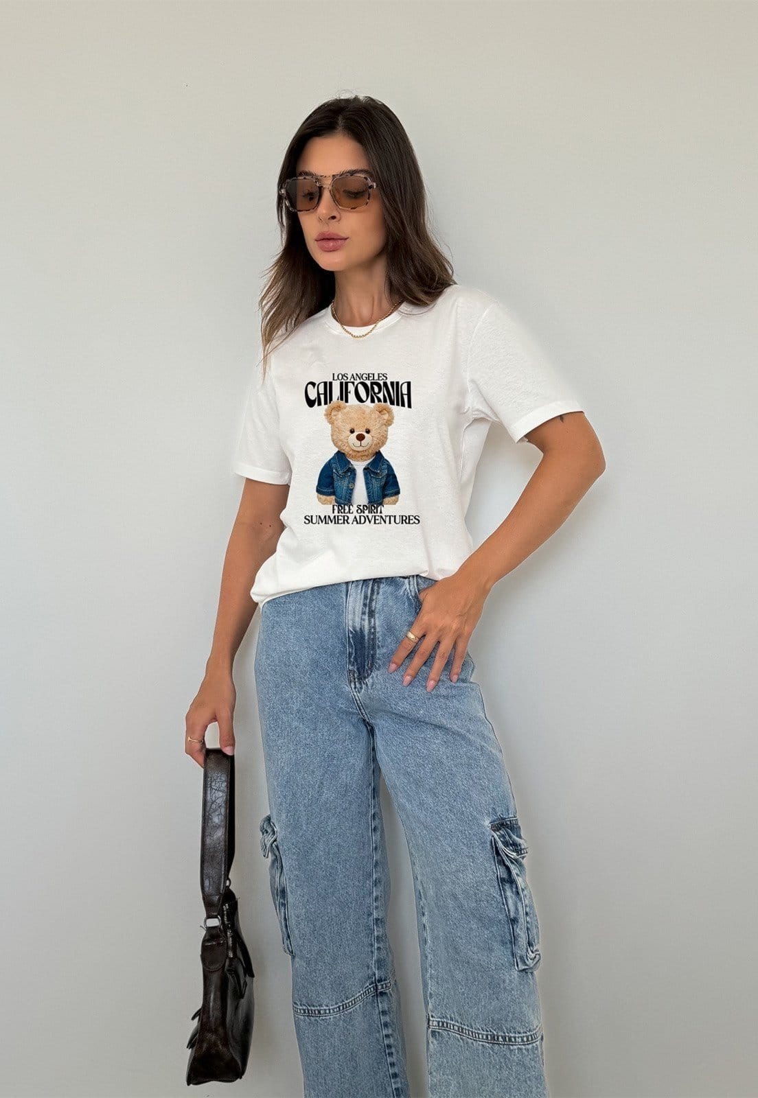 Vista 2 Camiseta Cianitas Off Estampa Urso California Cianitas off-white