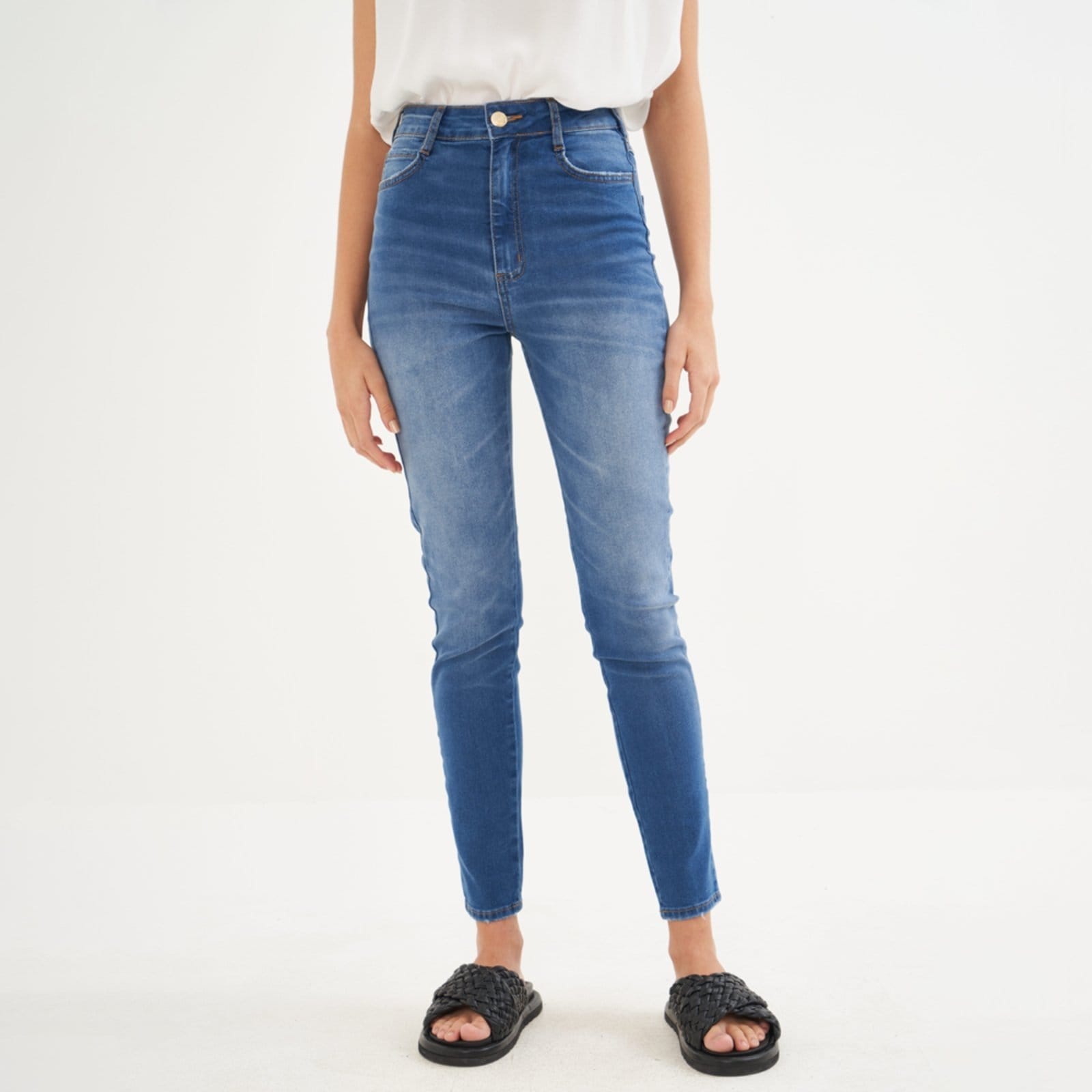 Calça Jeans Colcci Bruna Stretch Fog Pr26 Feminino