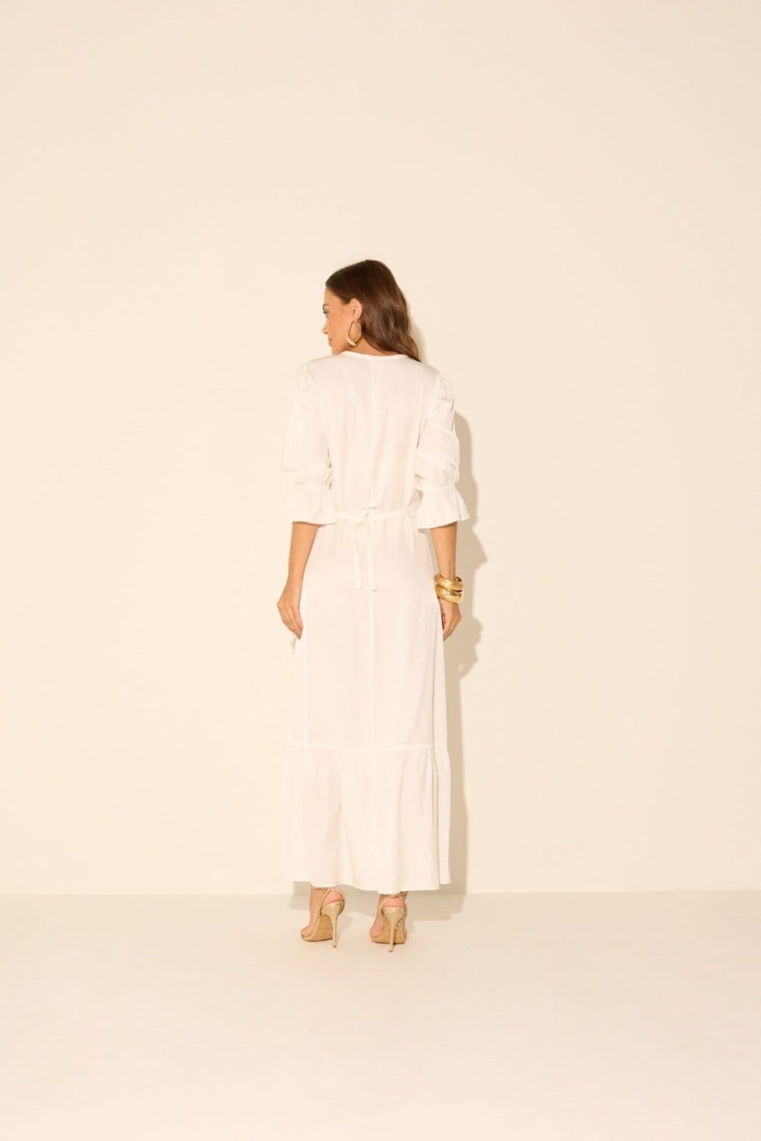 Vista 2 Vestido Vanibele Midi Off White Vanibele off-white white