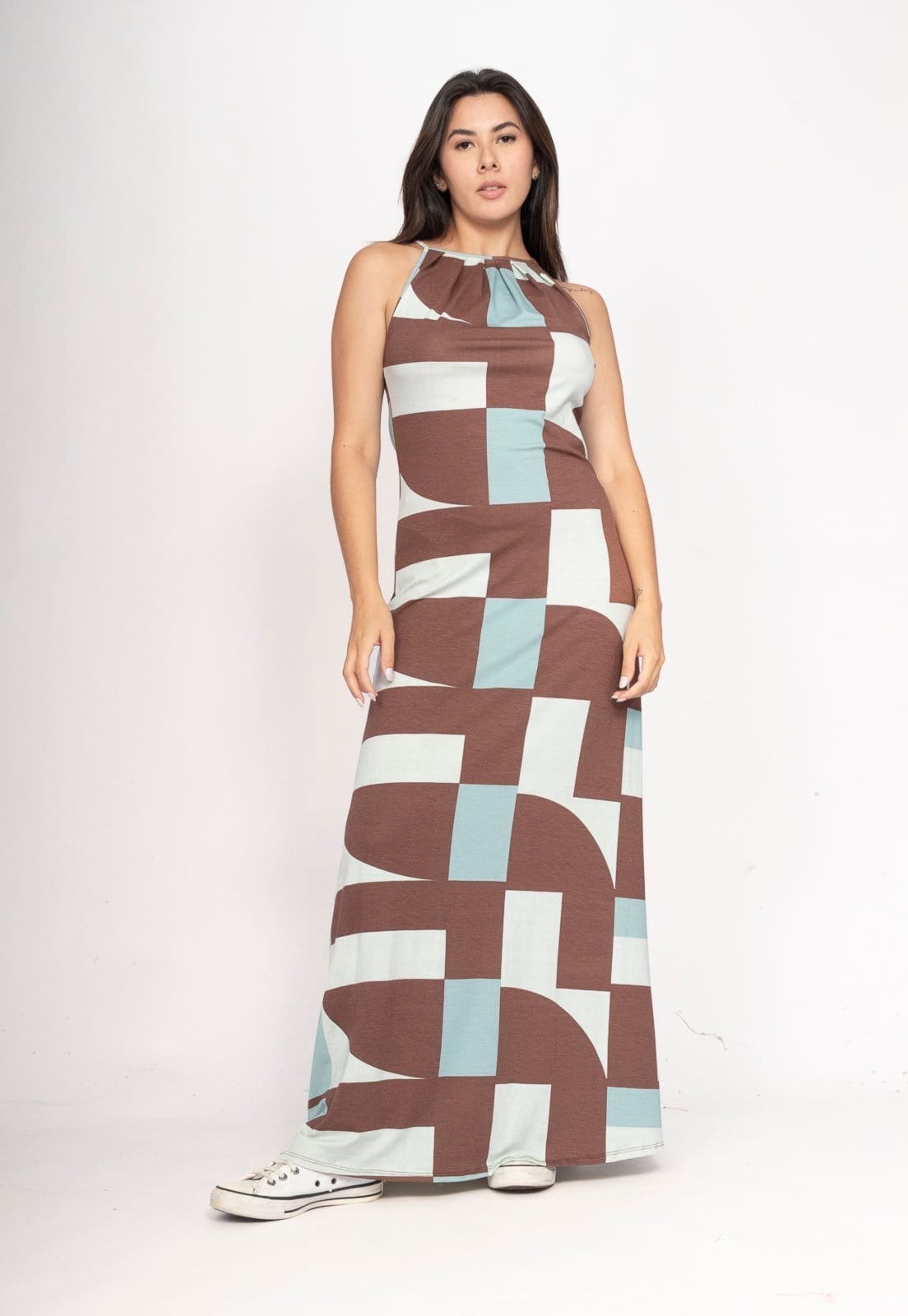 Vestido CabanaFree Longo Eirapuã Malha Trapézio Santa Rosa do Tocantins