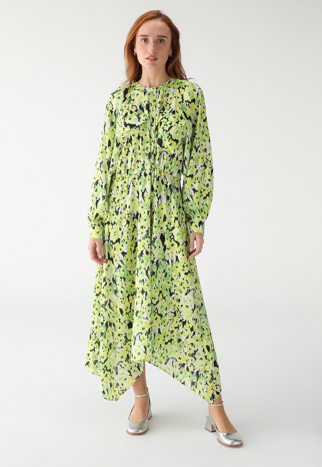 Vestido TOPSHOP Midi Barra Assimétrica