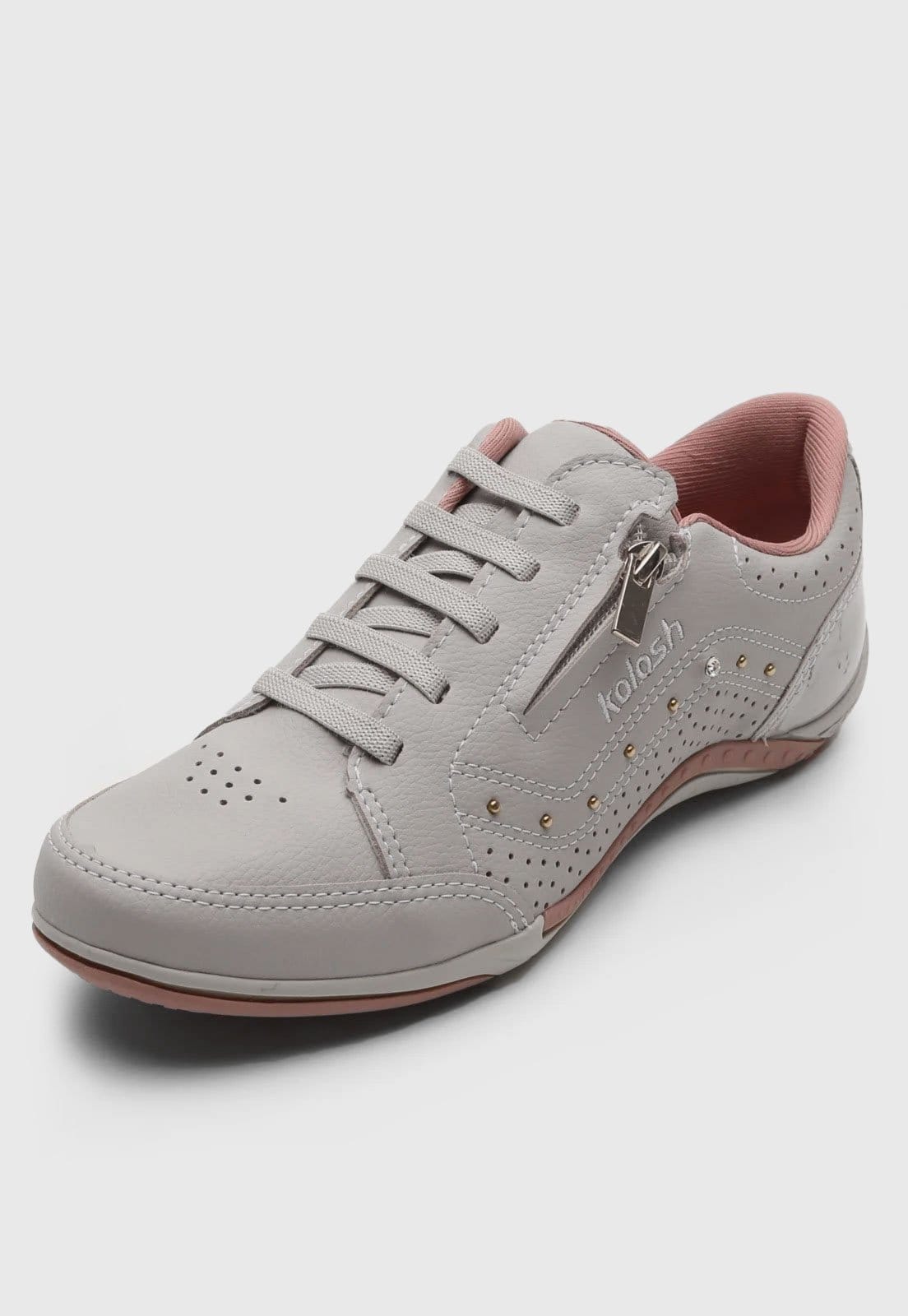 Vista 2 Tênis Kolosh Zíper e Strass Off-White Kolosh bege white
