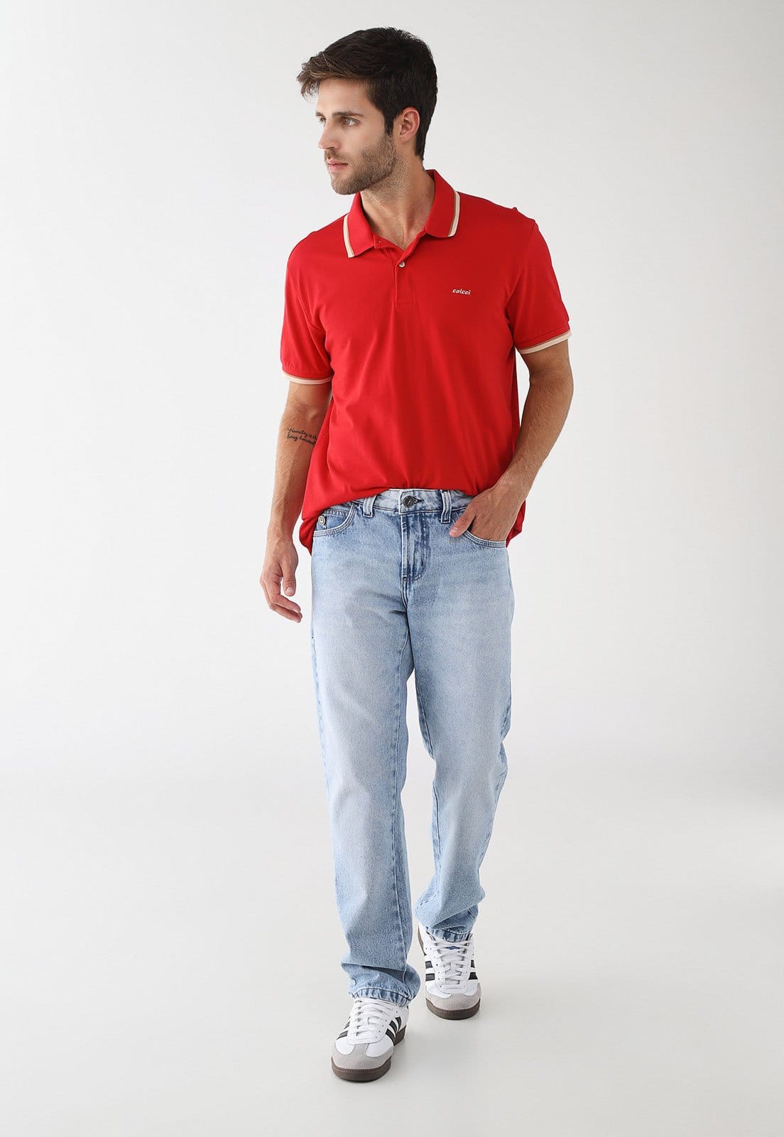 Vista 2 Calça Jeans Masculina Colcci Reta Claro Colcci azul