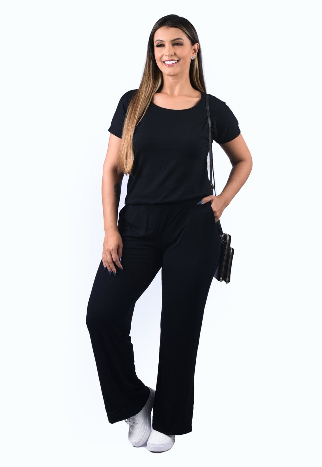 Conjunto Viscolycra Maria Paes Calça e Blusa