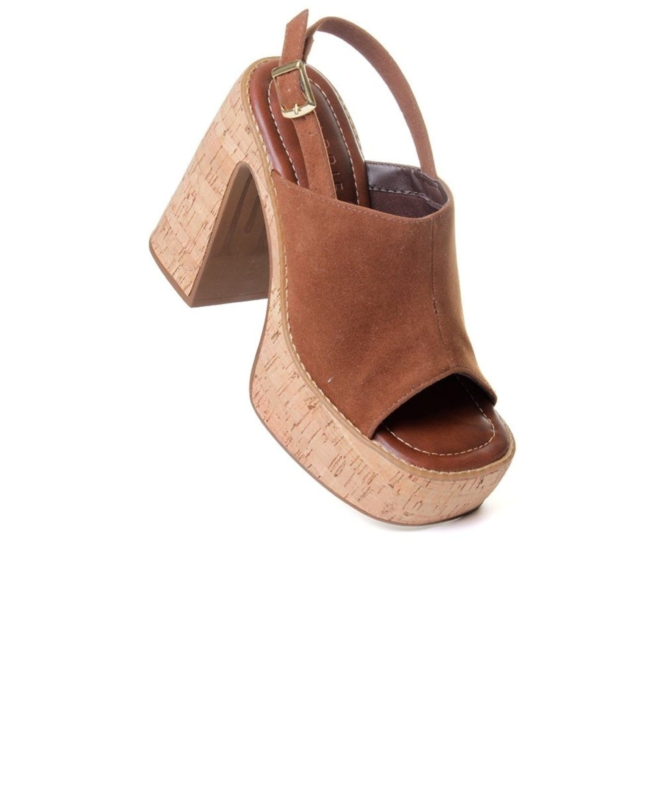 Vista 2 Sandália Meia Pata Pixolé Salto Alto Cacau Pixolé incolor