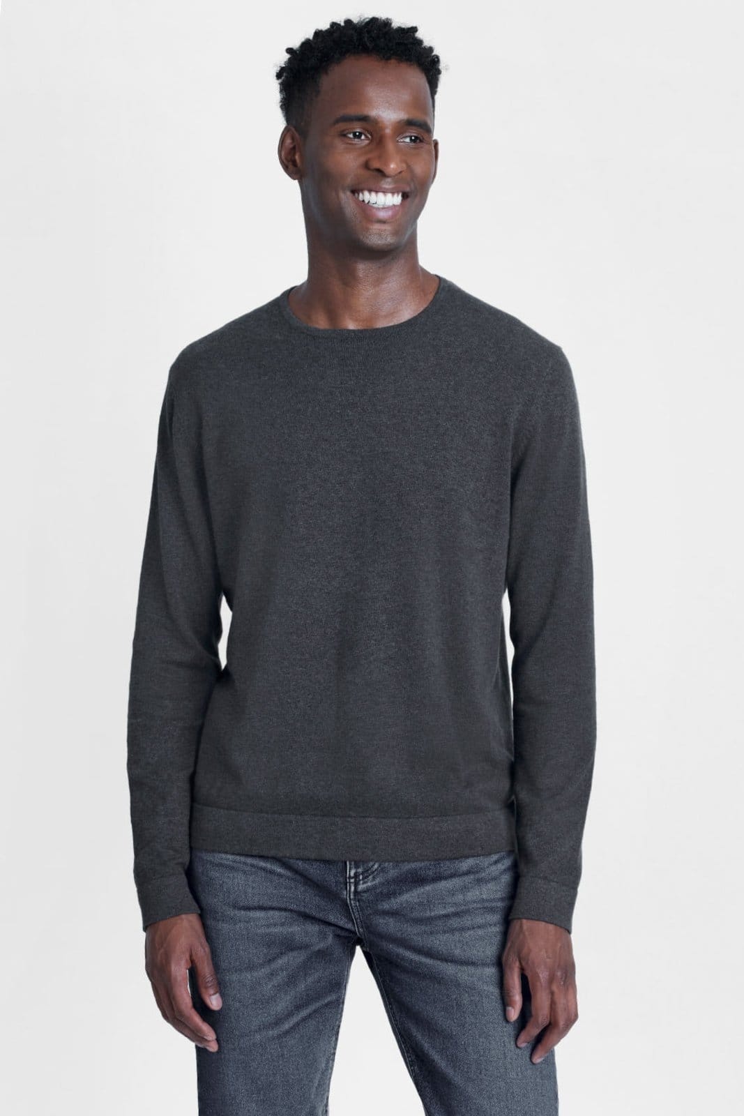 Vista principal Tricot Aramis Manga Longa Gola Careca Mescla Aramis grafite