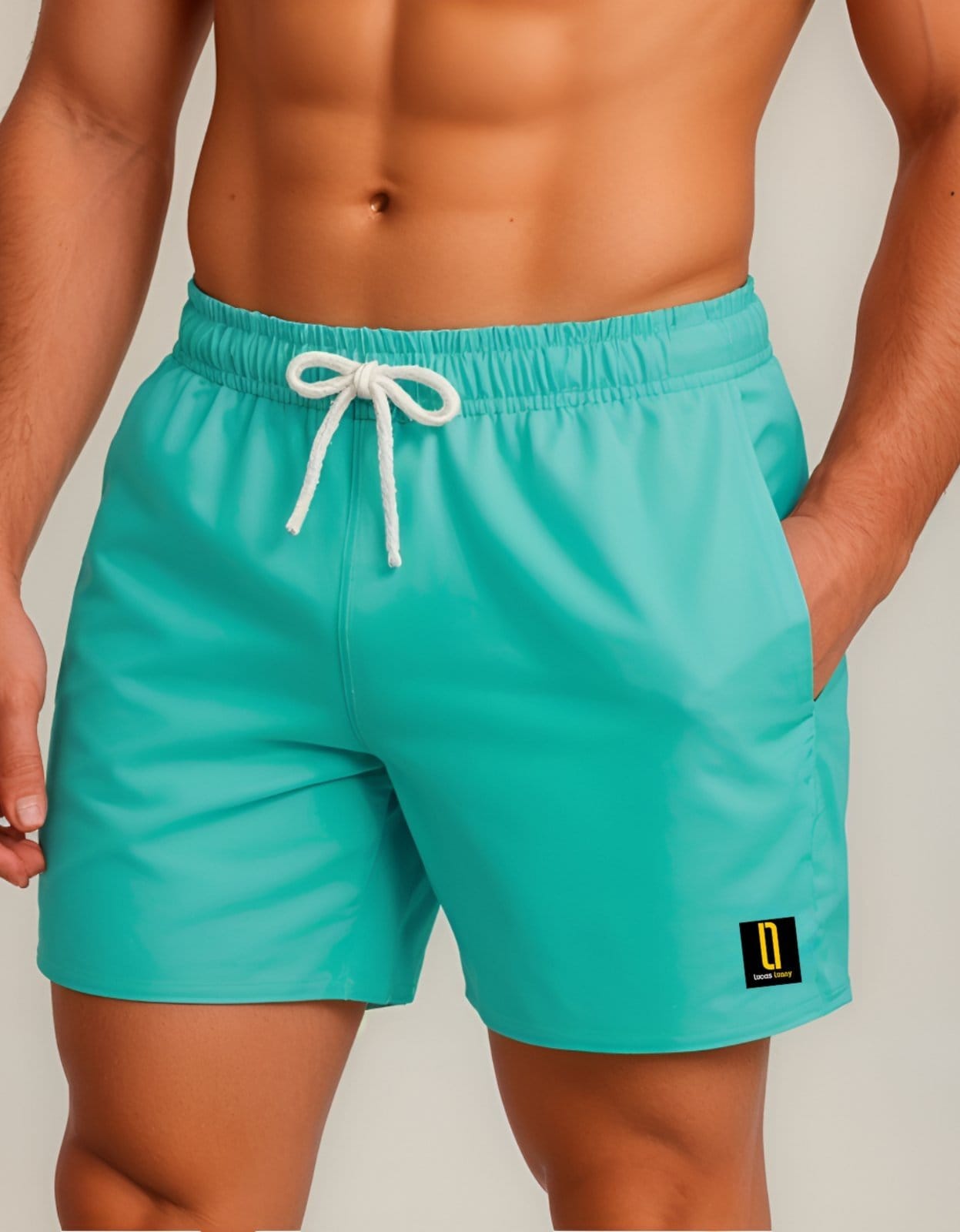 Short Masculino Bermuda Praia Casual Mauricinho Jr Rf. 002 Celeste