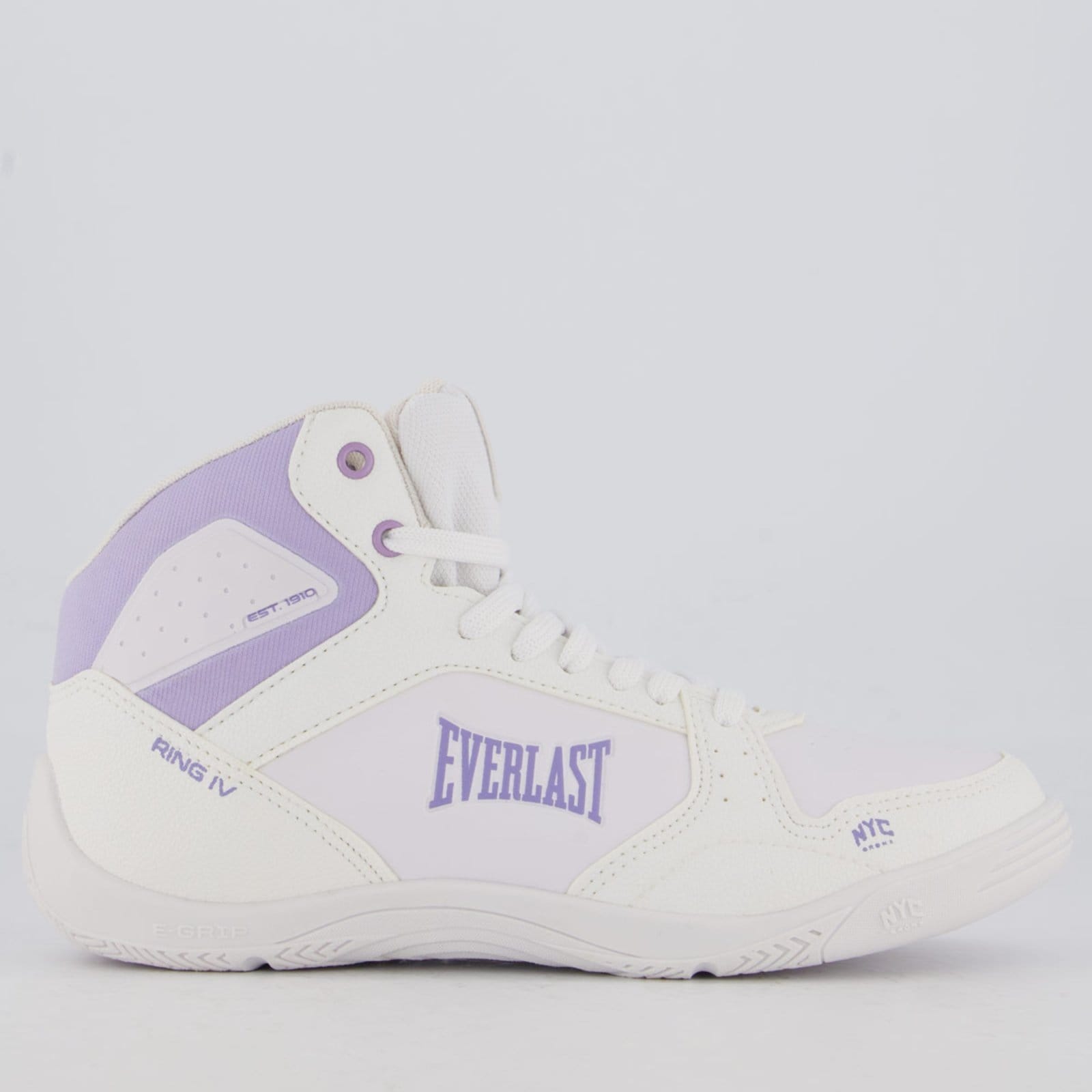Vista principal Tênis Everlast Ring 3 Feminino e Lilás Everlast branco