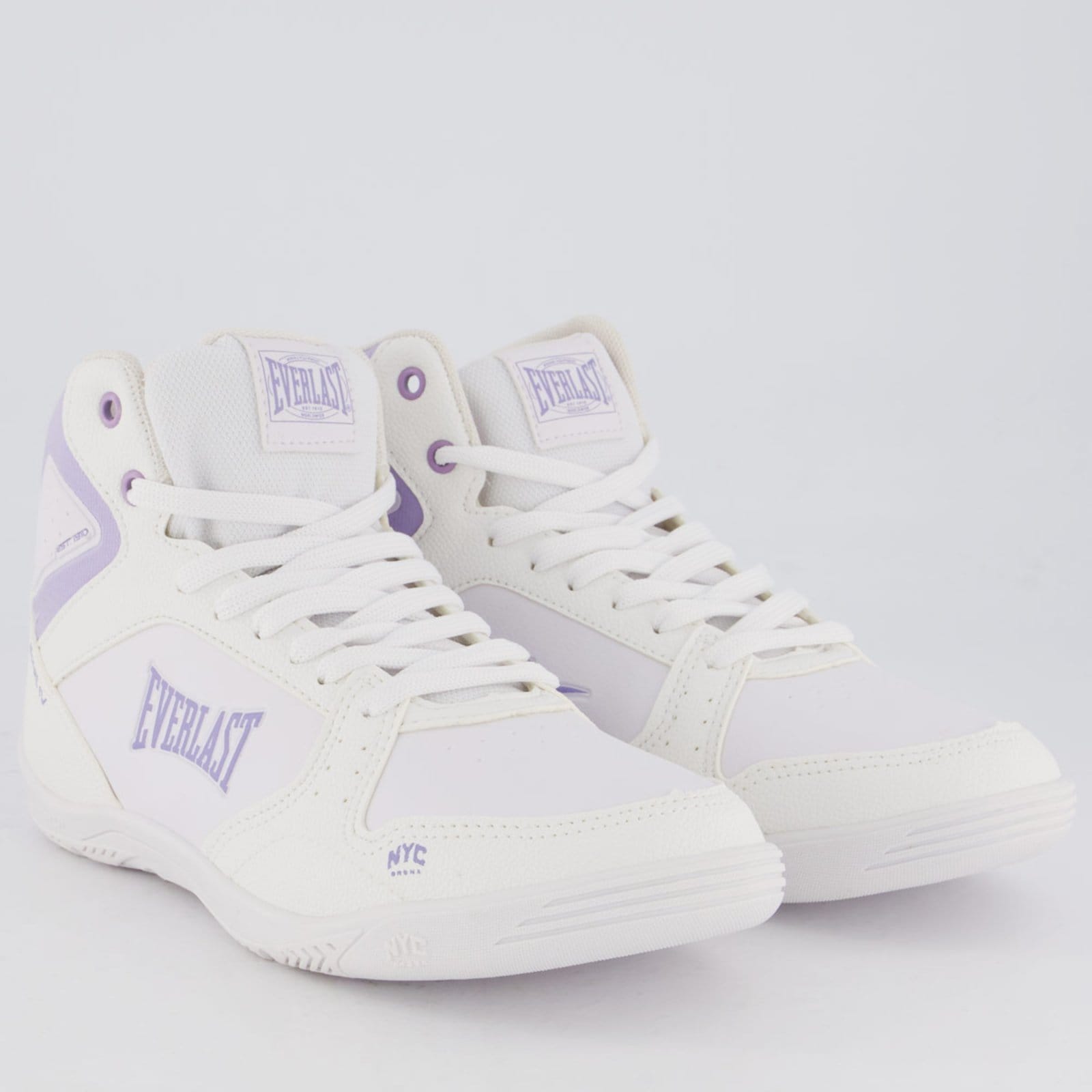 Vista 2 Tênis Everlast Ring 3 Feminino e Lilás Everlast branco