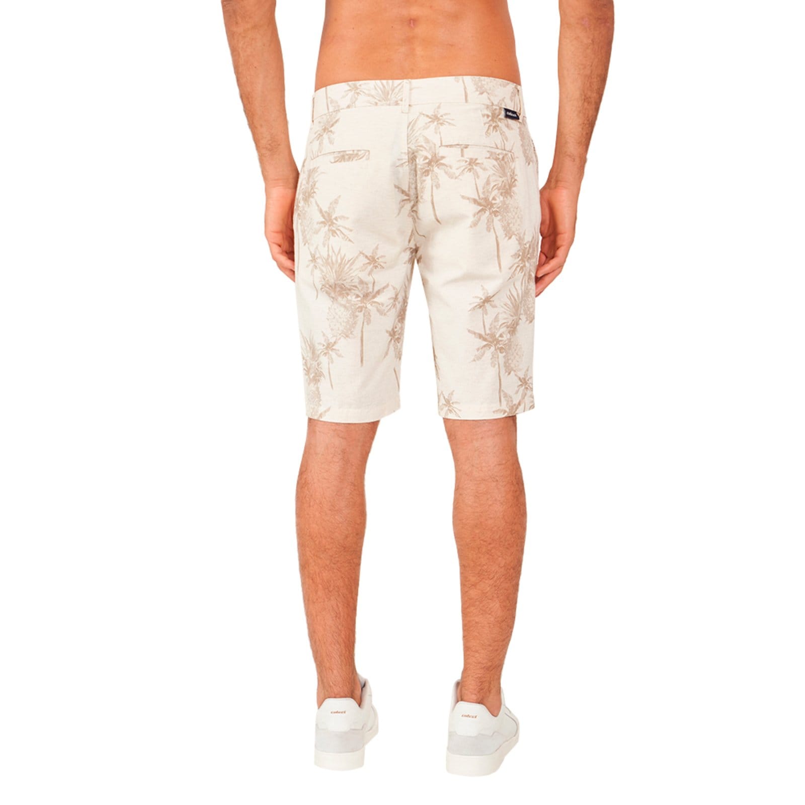 Vista 2 Bermuda Linho Colcci Davi AV24 Off White Masculino Colcci amarelo white
