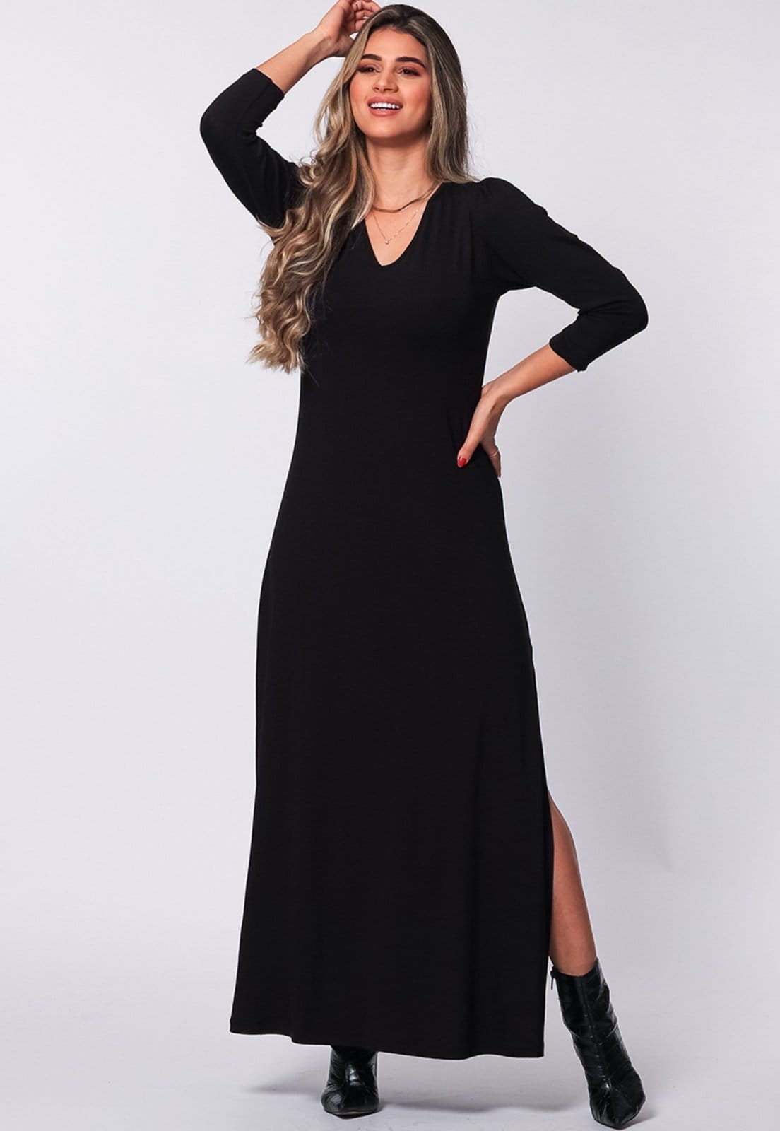 Vestido Longo Fenda B’Bonnie Tiana