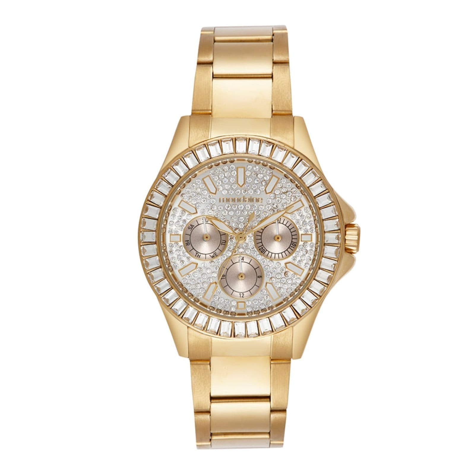 Relógio Feminino Multifunção Cristais