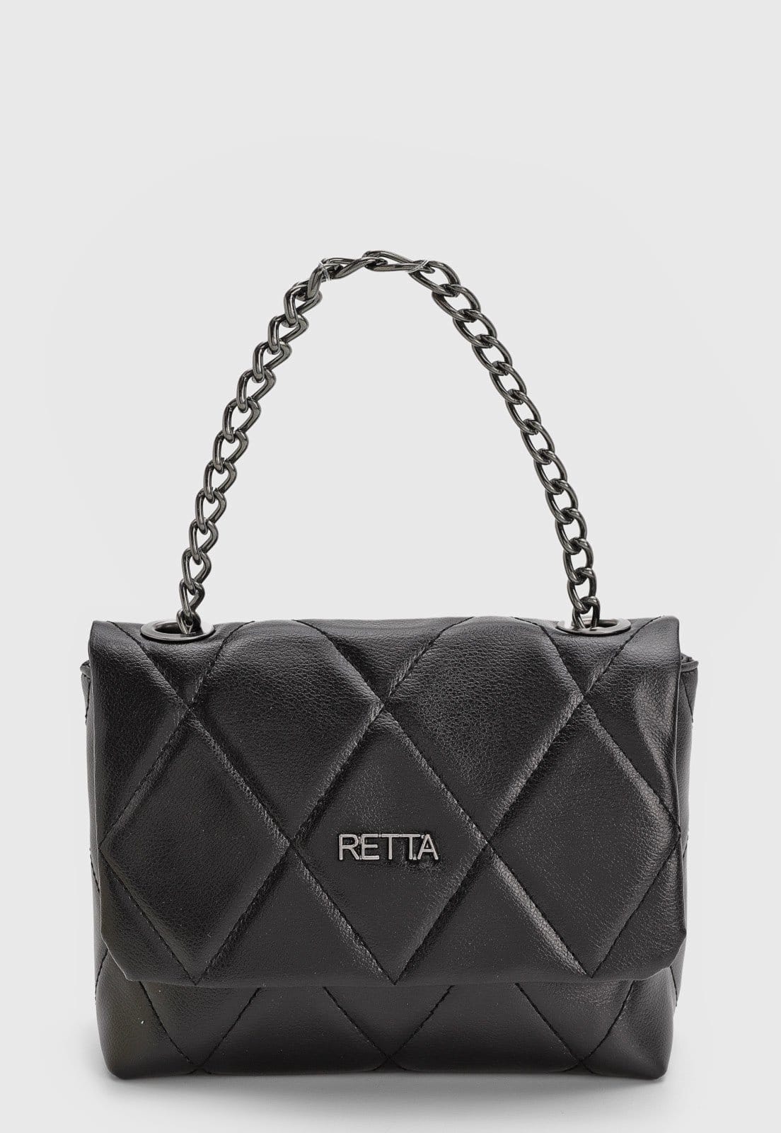 Vista 2 Bolsa Feminina Retta Corrente Matelassê Retta Shoes preto