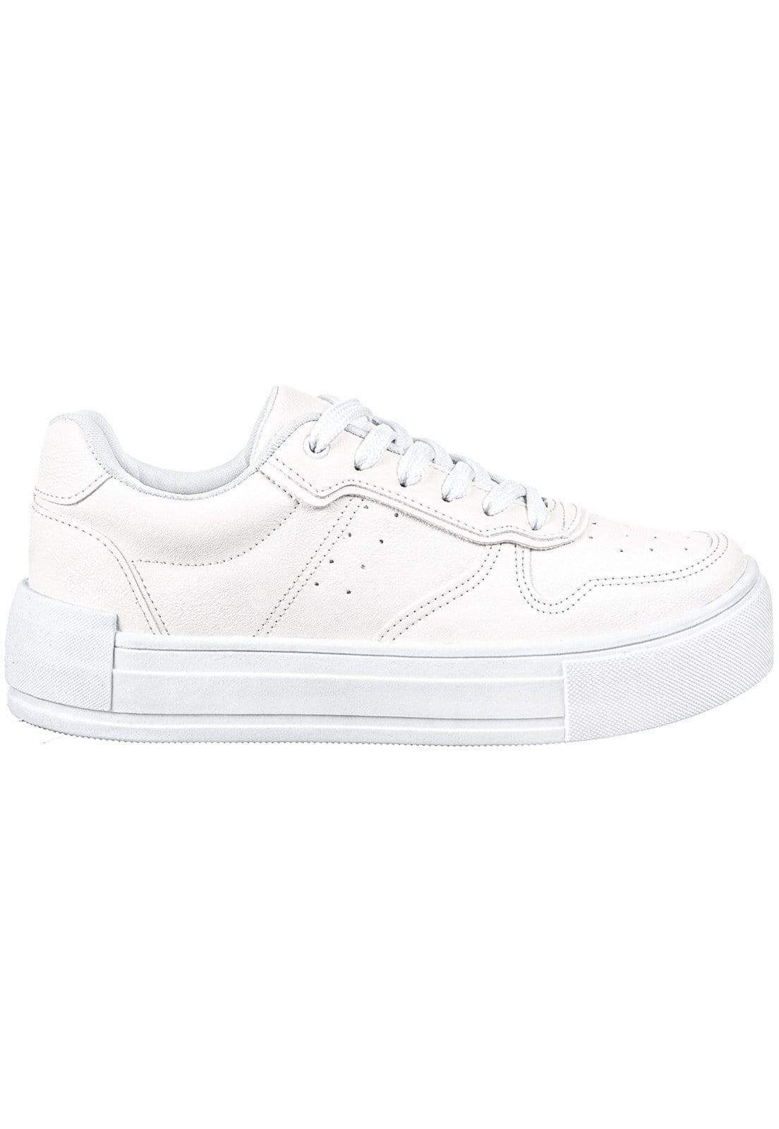 Vista 2 Kit 2 Pares Tenis Casual Feminino Gigil Recortes Retrô Rose Gigil branco/rosê rose