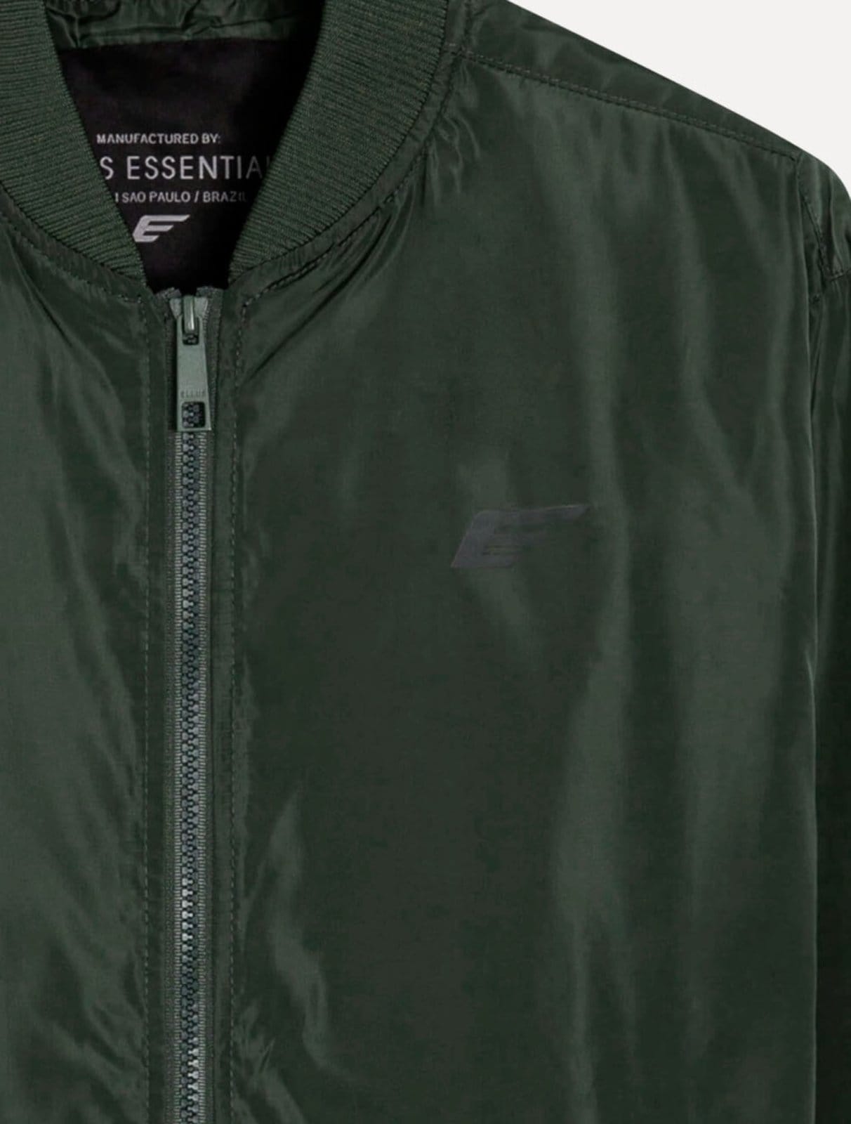 Vista 2 Jaqueta Ellus Masculina Nylon Light Bomber Pocket Escuro Ellus verde