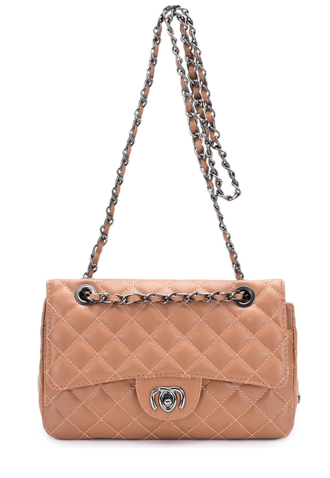 Bolsa Feminina Média Bordada Matelassê Alça de Corrente Moncci Mônaco