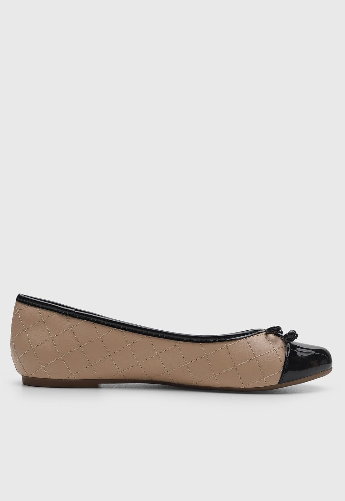 Vista 2 Sapatilha Feminina Via Uno Matelassê Bicolor VIA UNO nude