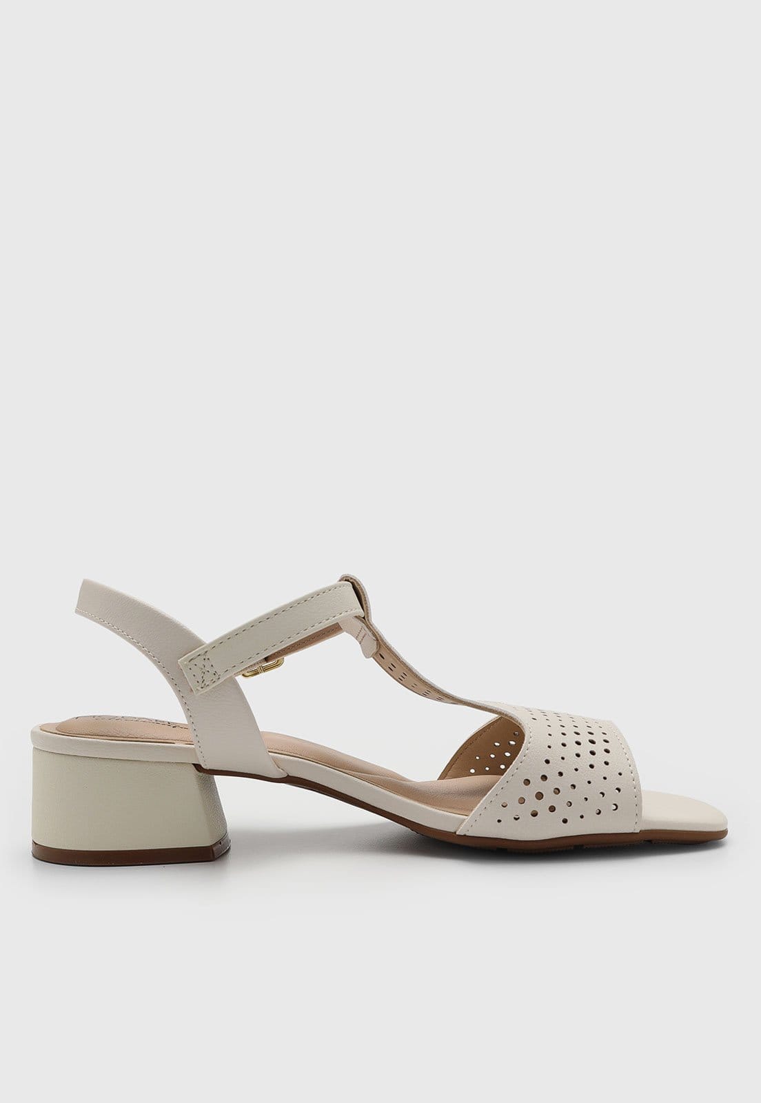 Vista 2 Sandália Feminina Modare Salto Médio Off white MODARE off-white white