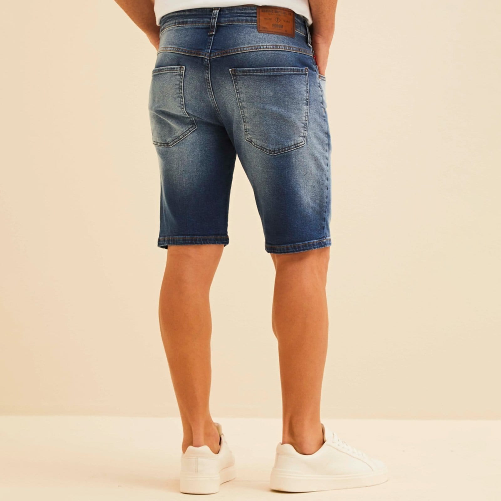 Vista 2 Bermuda Jeans Forum Paul Slim Fog Ve26 Masculino Forum azul