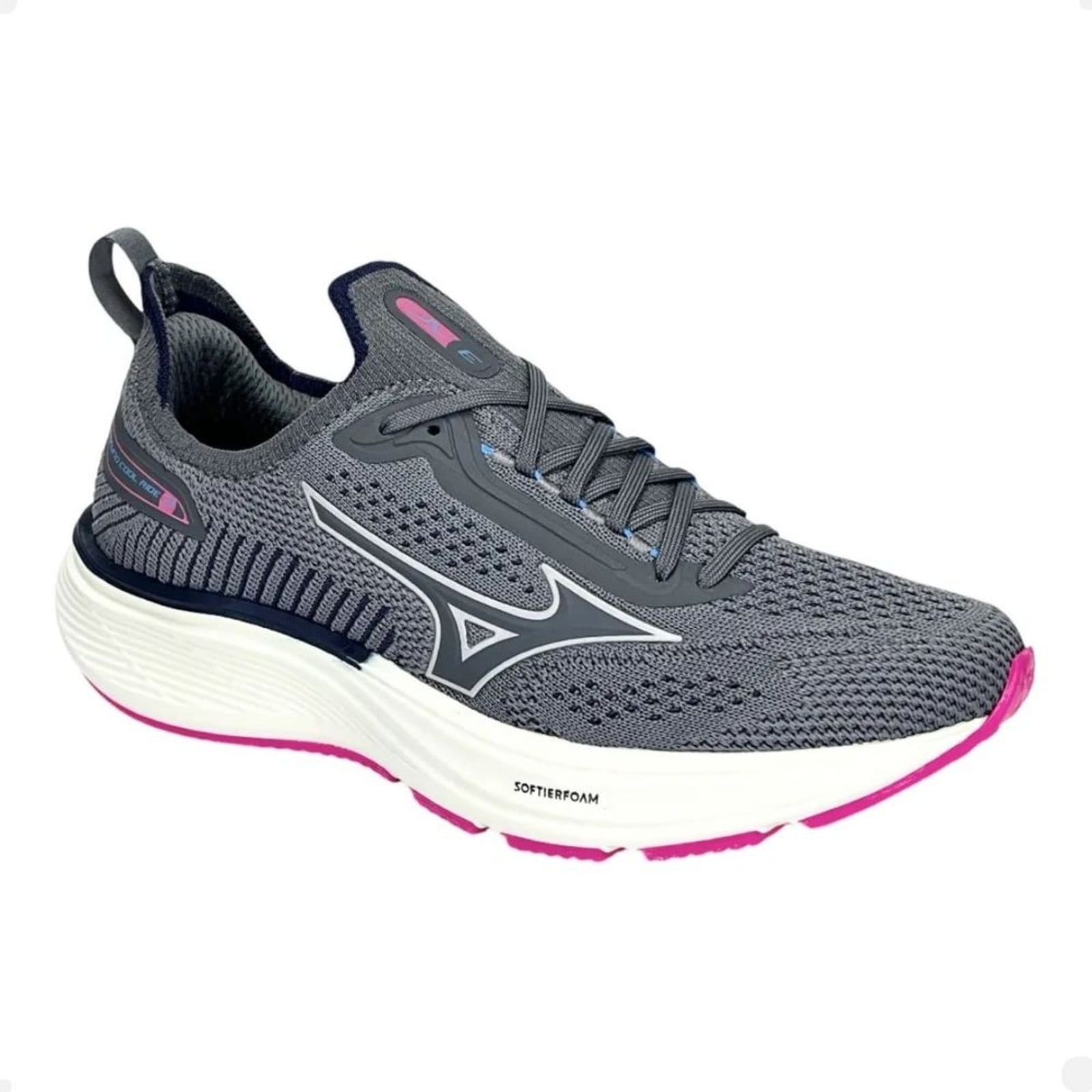Vista 2 Tênis Corrida Feminino Mizuno Cool Ride 3 Chumbo Mizuno cinza