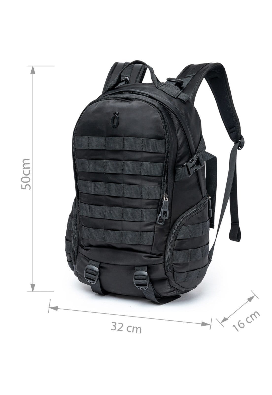 Vista 2 Mochila Masculina Notebook Bolsa Tática Resistente Espaçosa Esportiva Trabalho Casual Ozil preto