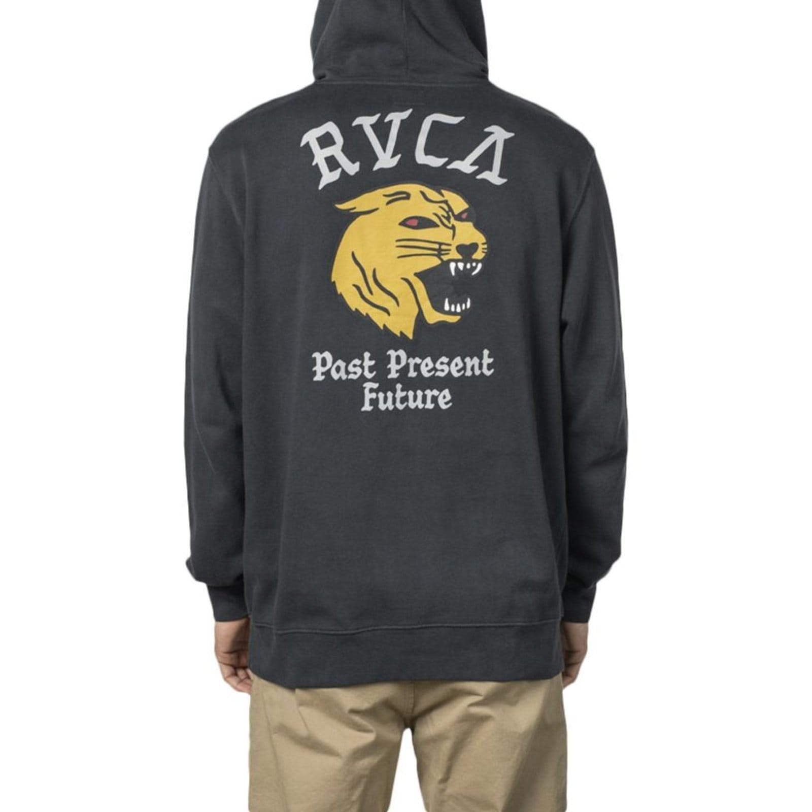 Vista 2 Moletom RVCA Canguru Mascot WT23 Masculino Cinza Escuro RVCA grafite