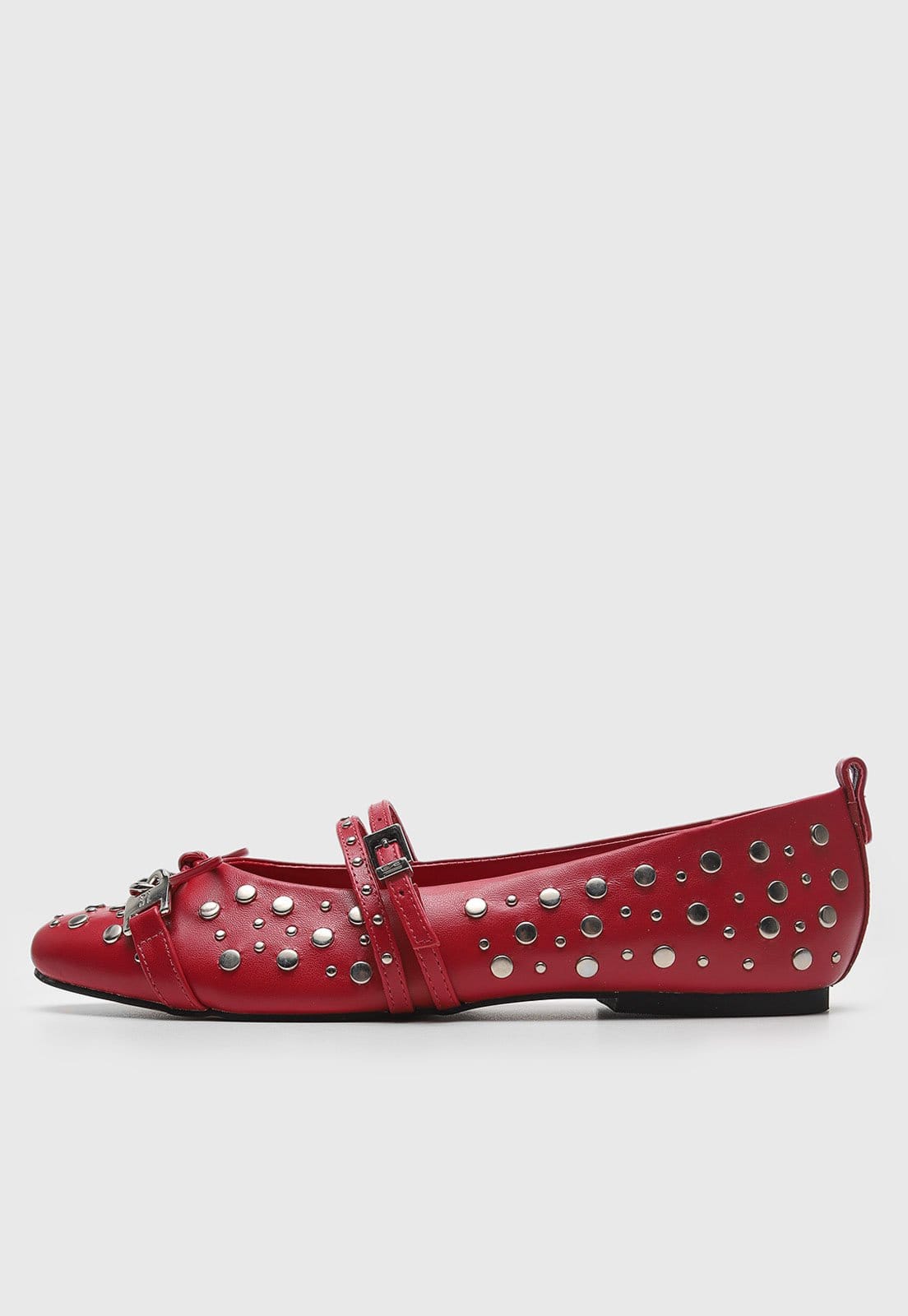 Sapatilha Santa Lolla Tachas Metalizadas Vermelha