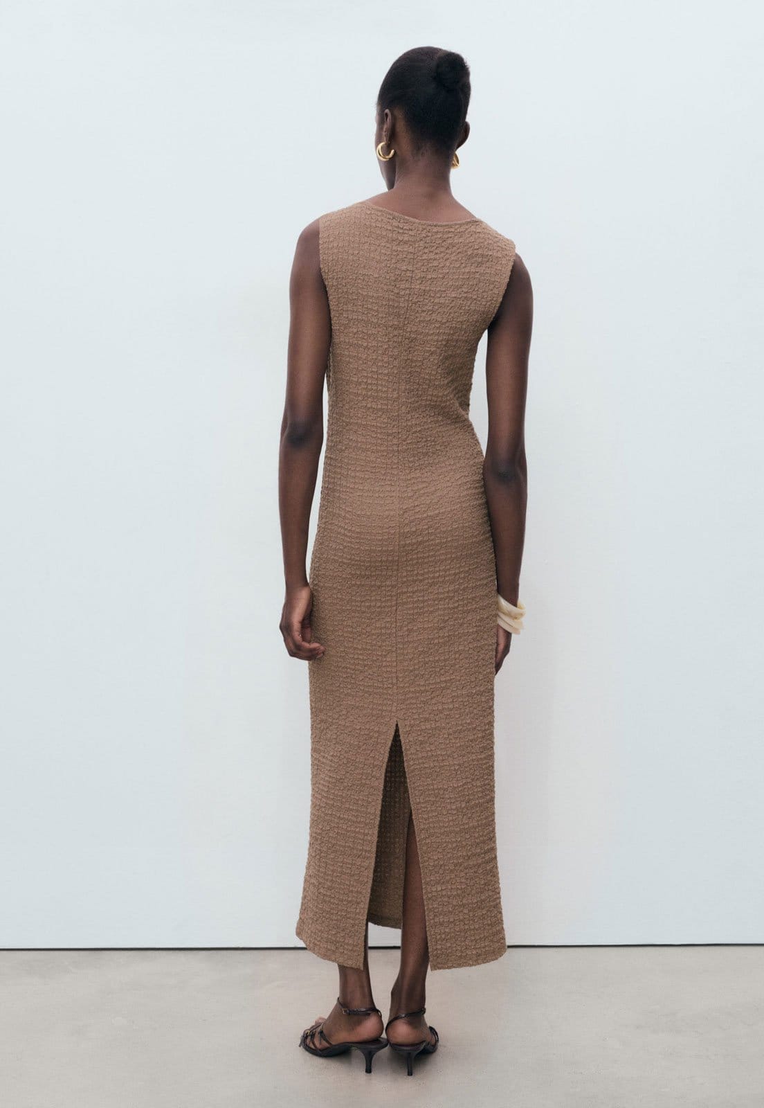 Vista 2 Vestido Feminino Mango Tura Mango bege