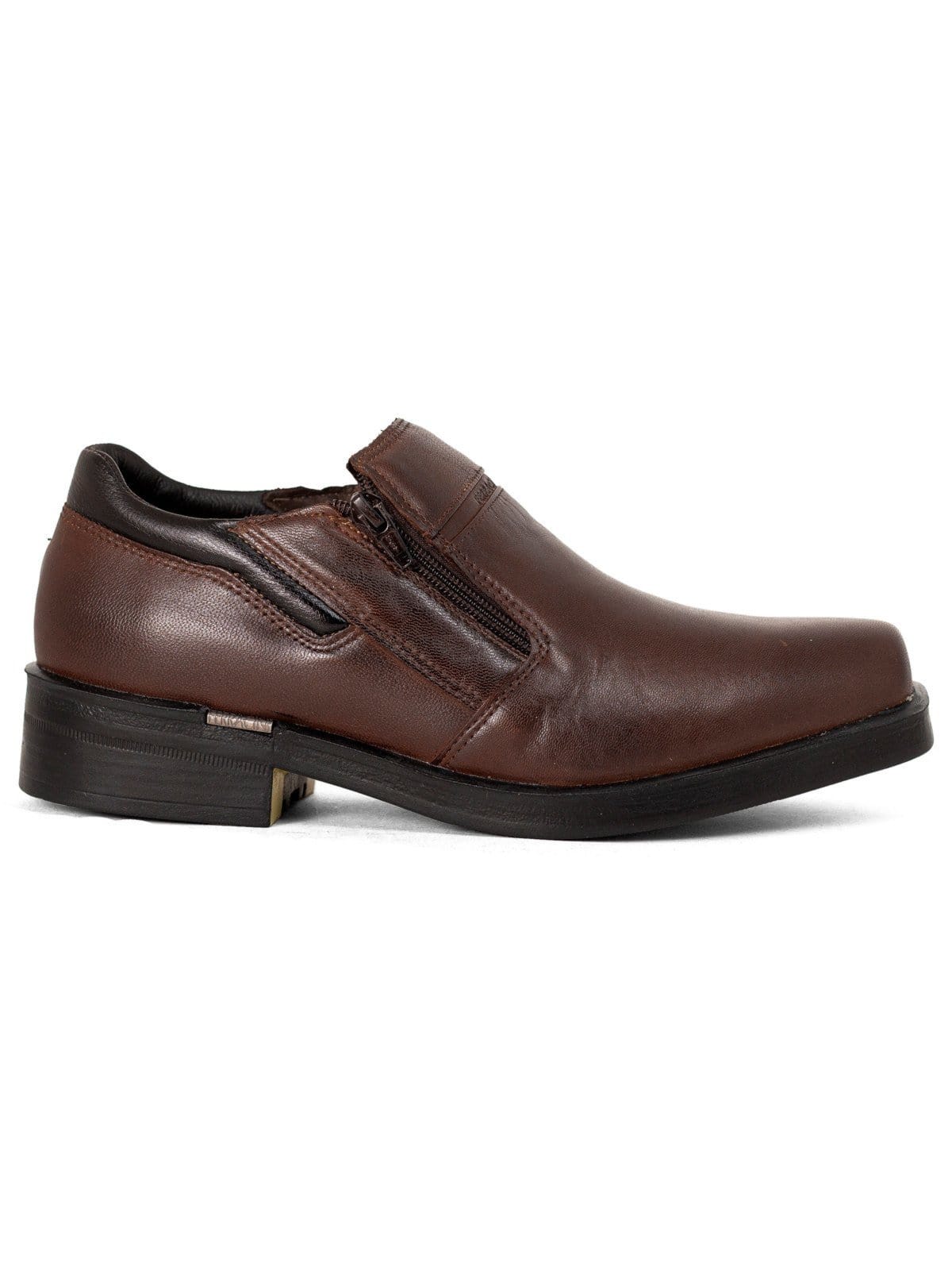 Sapato Masculino Ferracini 24h Social Clássico Urban Way Couro Zíper Tabaco
