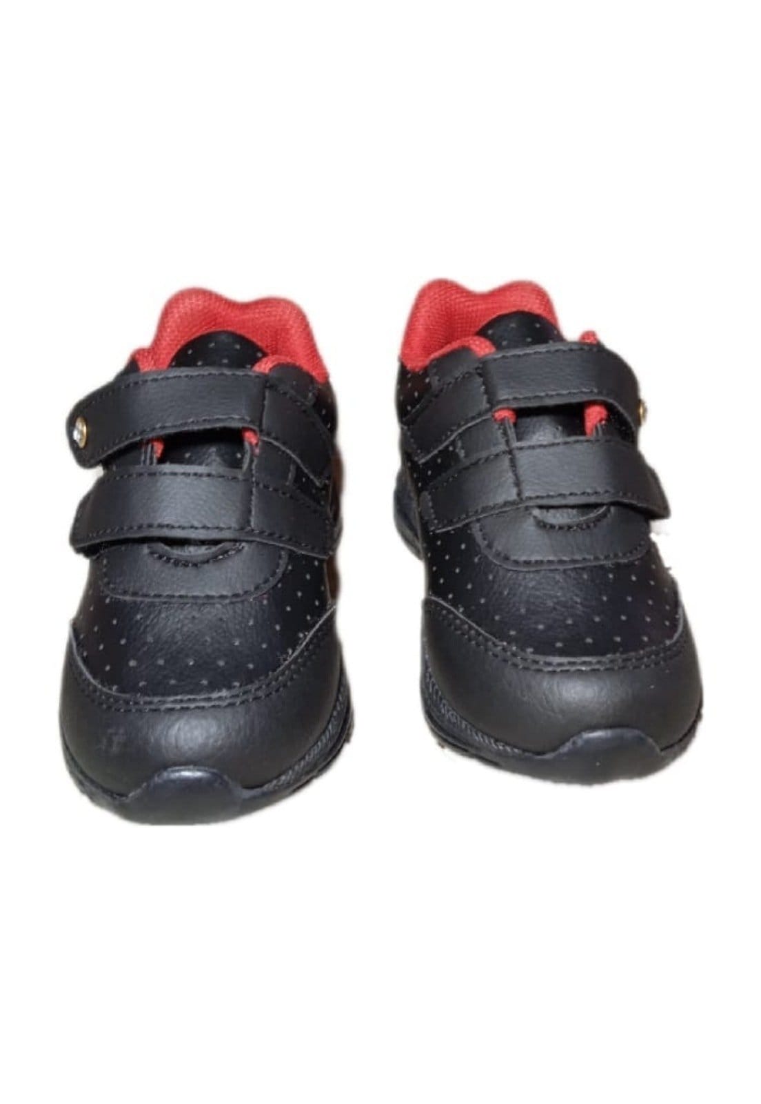 Vista 2 Infantil - Tênis Solzim furadinho com led e vermelho Solzim preto