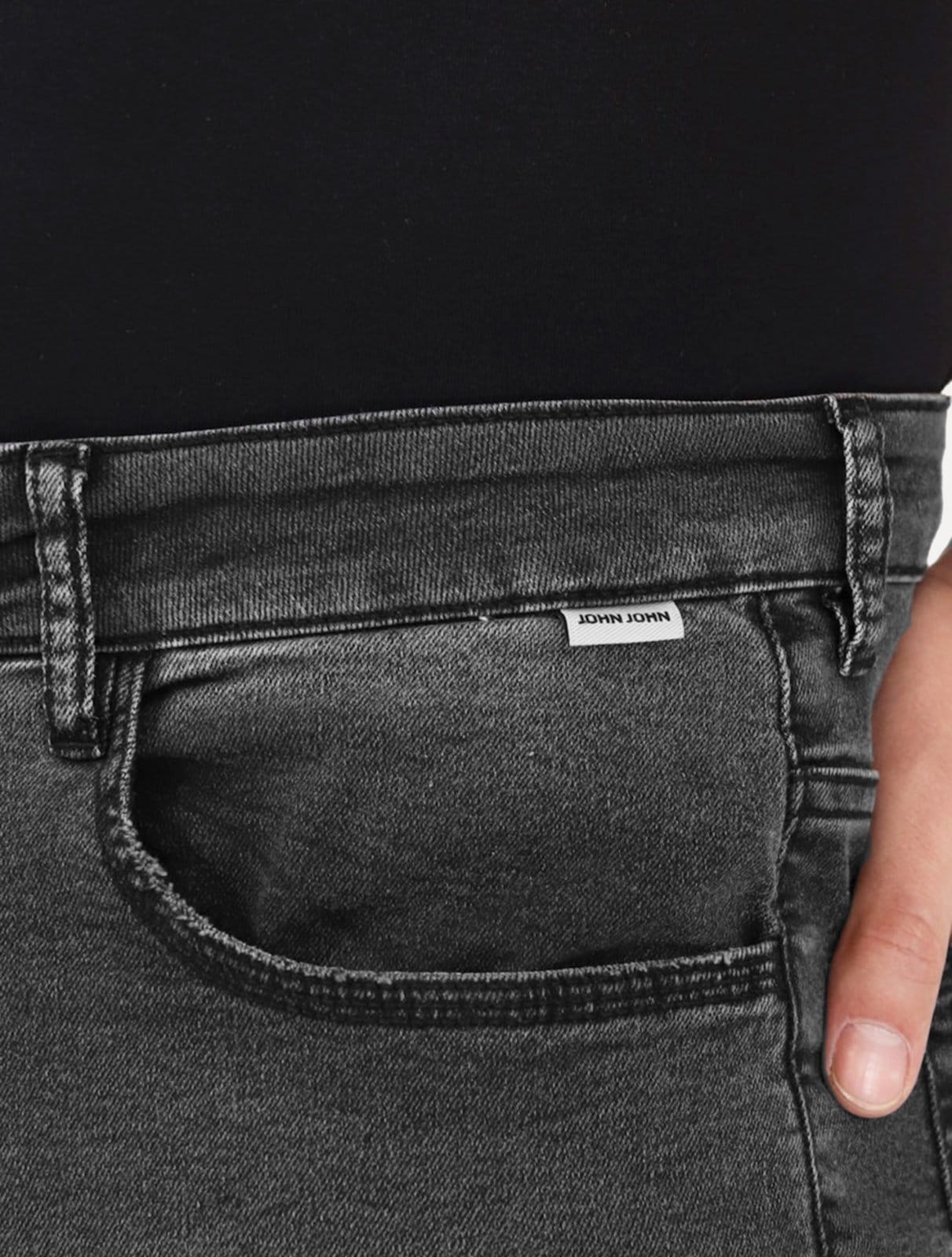 Vista 2 Calça Jeans John John Masculina Slim Honduras Preta John John preto