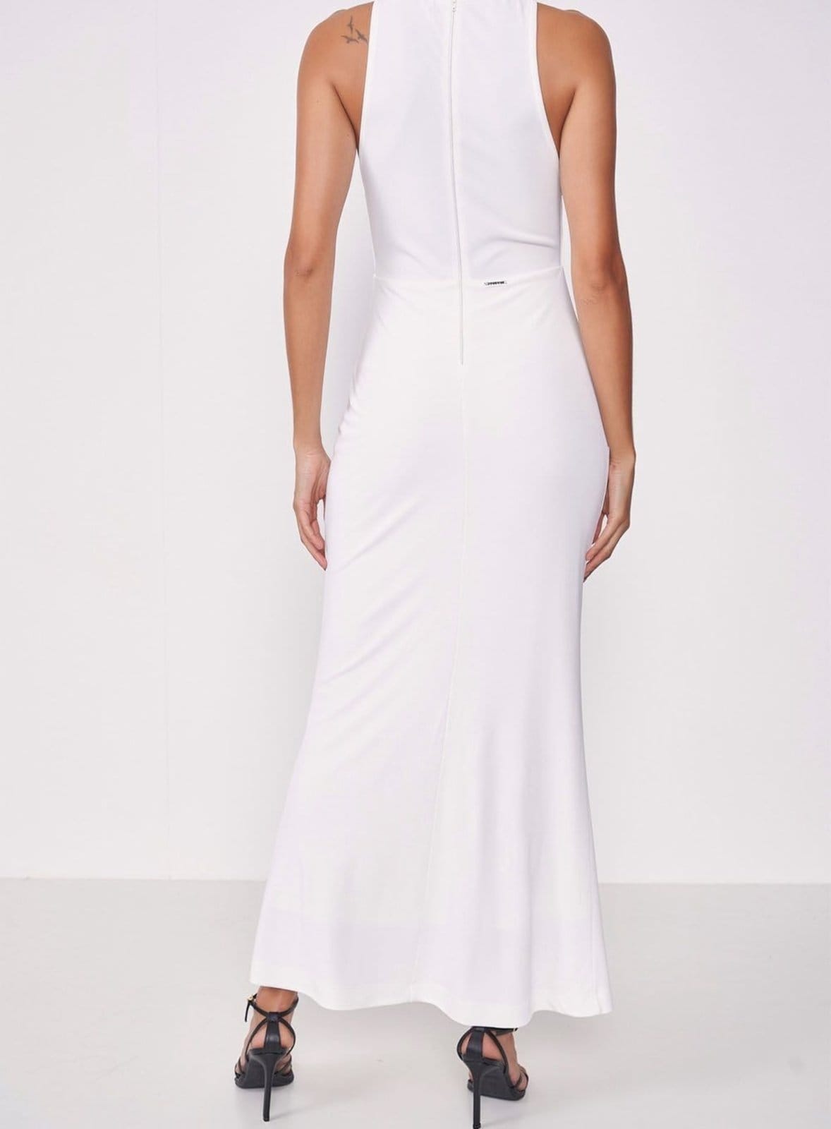 Vista 2 Vestido Longo Comfy Italy Com Recortes Colcci Off White Colcci branco white