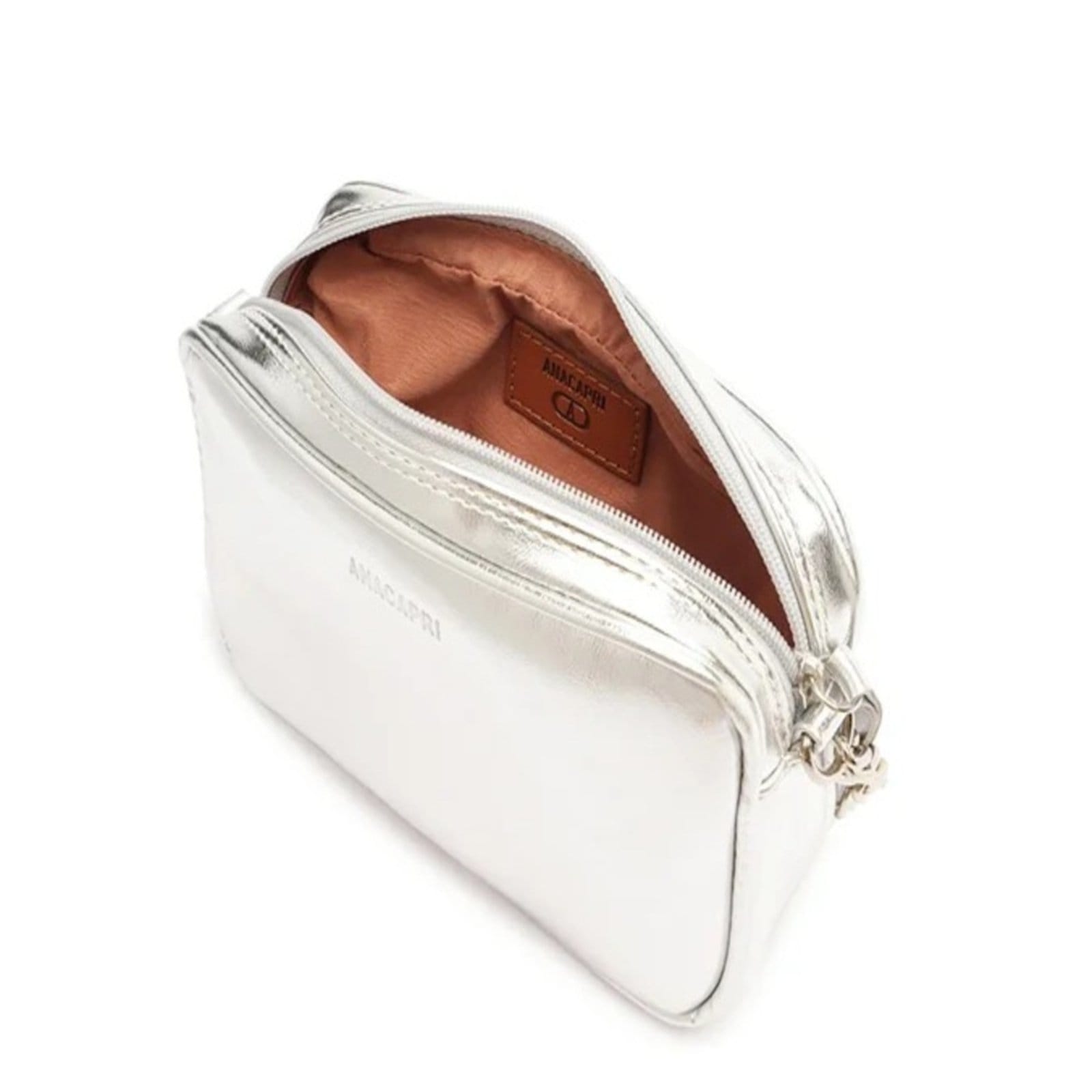 Vista 2 Bolsa Anacapri Tiracolo Pequena Essencial Anacapri prata