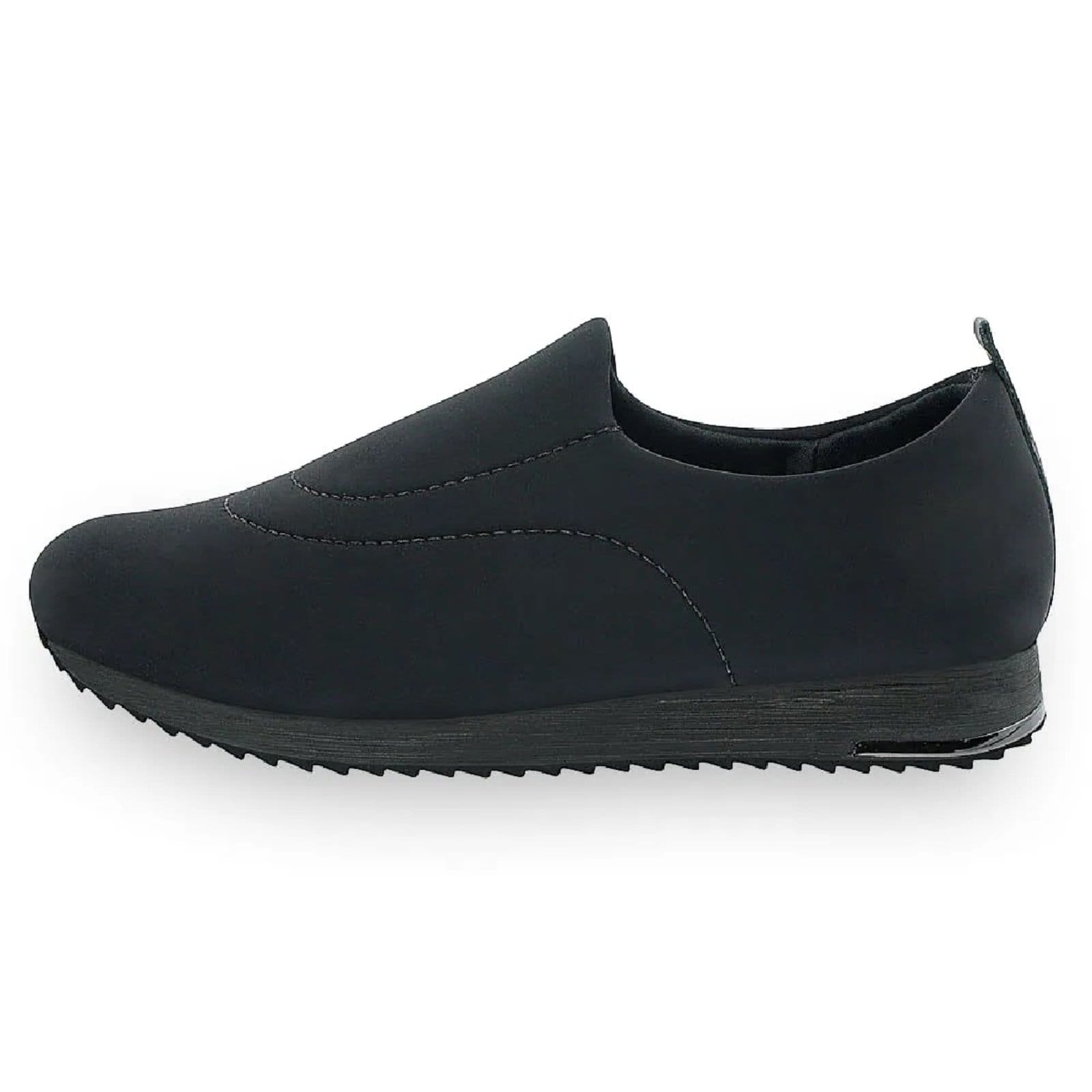 Vista principal Tênis Usaflex Slip On em Elastano Conforto e Praticidade Usaflex preto