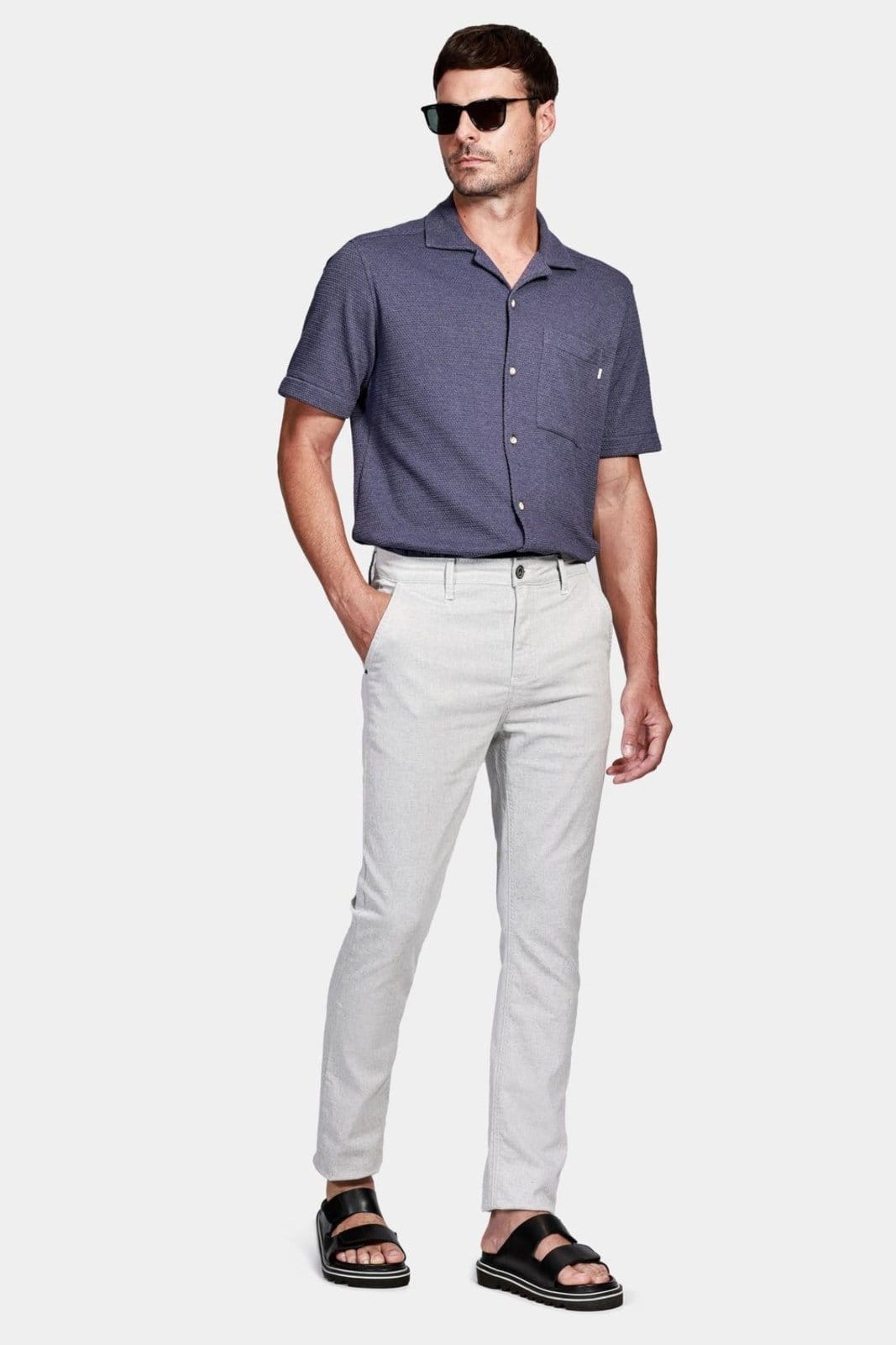 Vista 2 Calça Aramis Chino Bolso-Faca Moline 38 Aramis branco