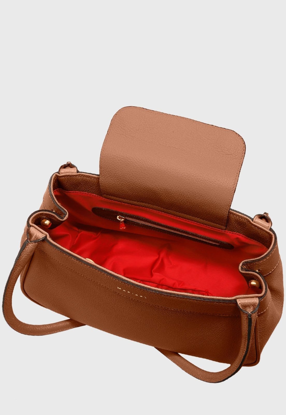 Vista 2 Bolsa Shoulder Couro Mariart Íris Camel Mariart caramelo