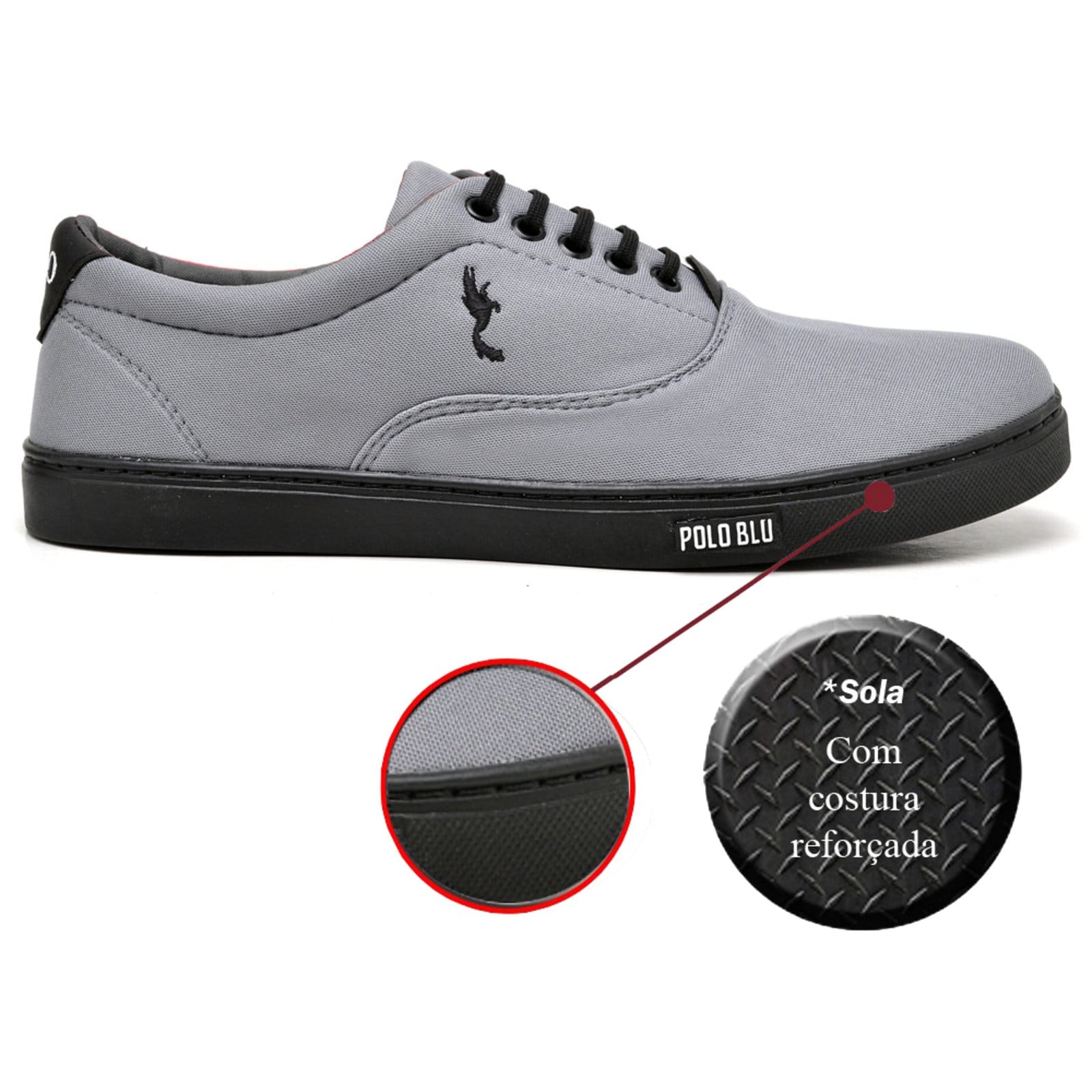 Vista principal Sapatênis Masculino Esportivo Adulto e 7750 Footworks cinza