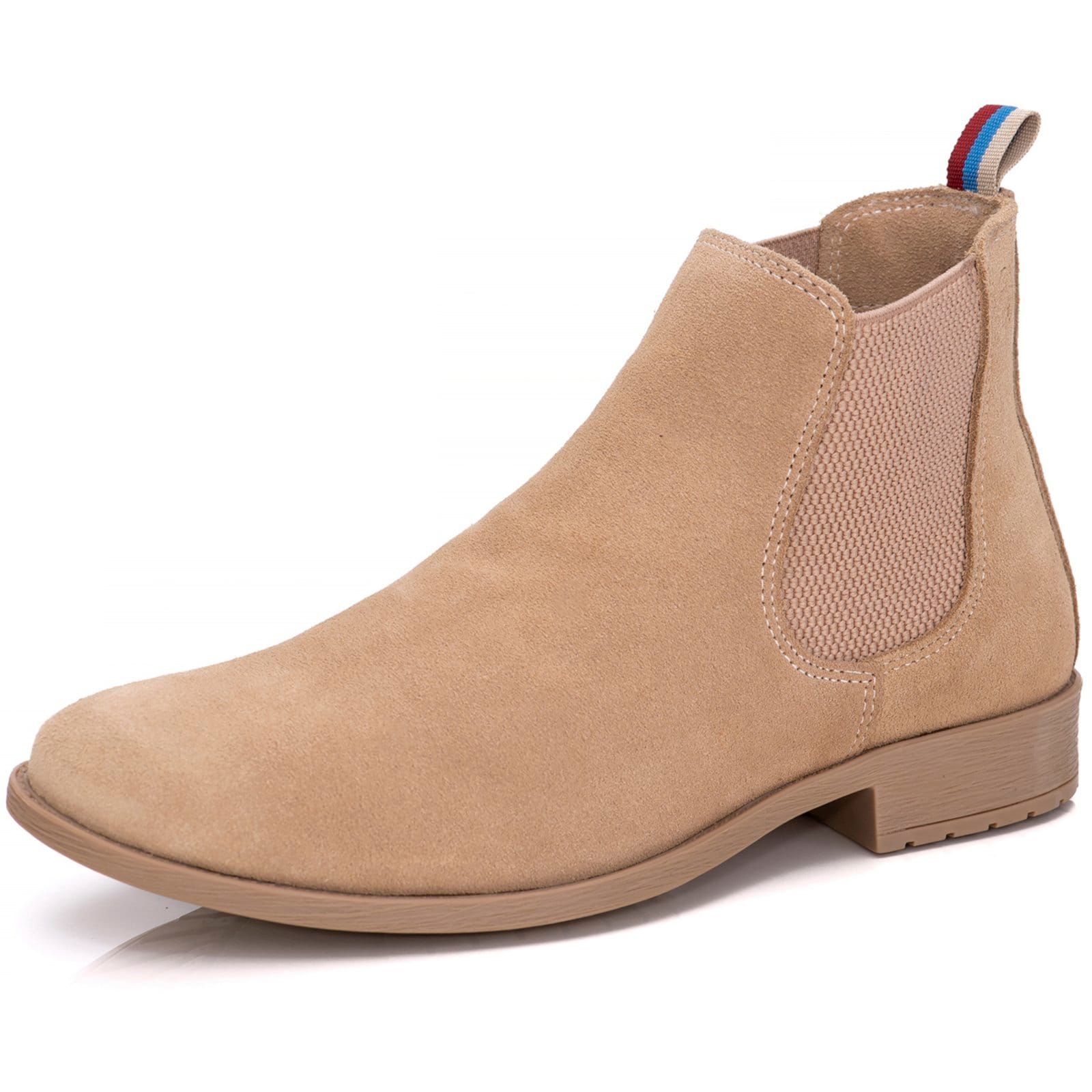 Vista principal Bota Botina Chelsea Mr Gutt em Camurça Areia Mr. Gutt bege