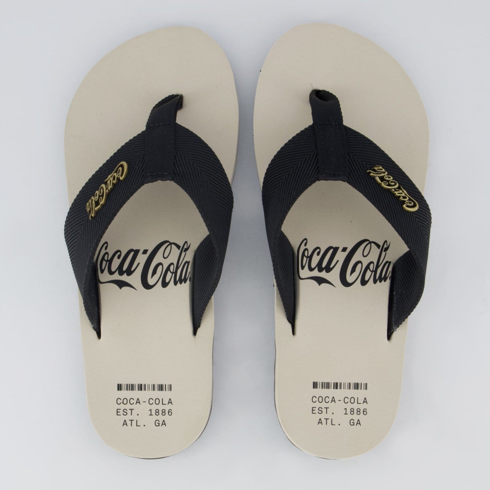 Chinelo Coca Cola Wave Alma Bege e