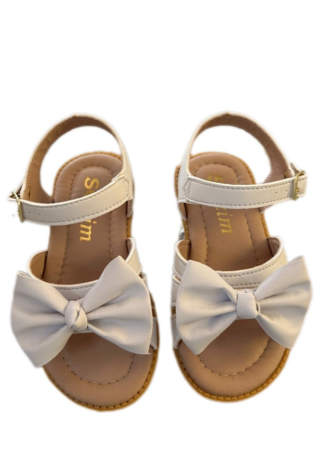 Vista 2 Infantil - Sandália menina infanil Solzim aranha Laço Branca SOLZIM CALÇADOS branco